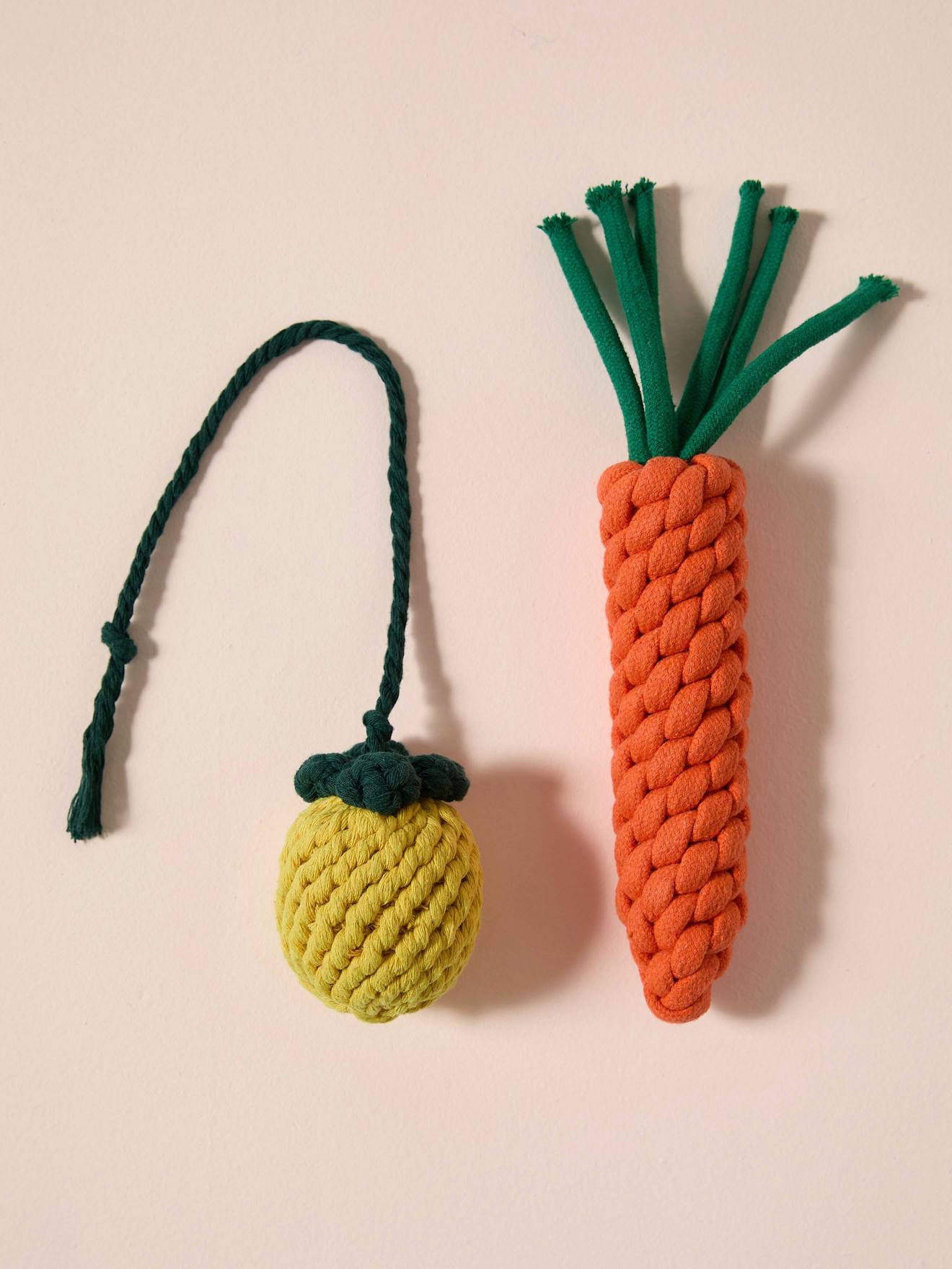 Vertbaudet Hundespielzeug-Set Aus Seil Gelb Einheitsgröße