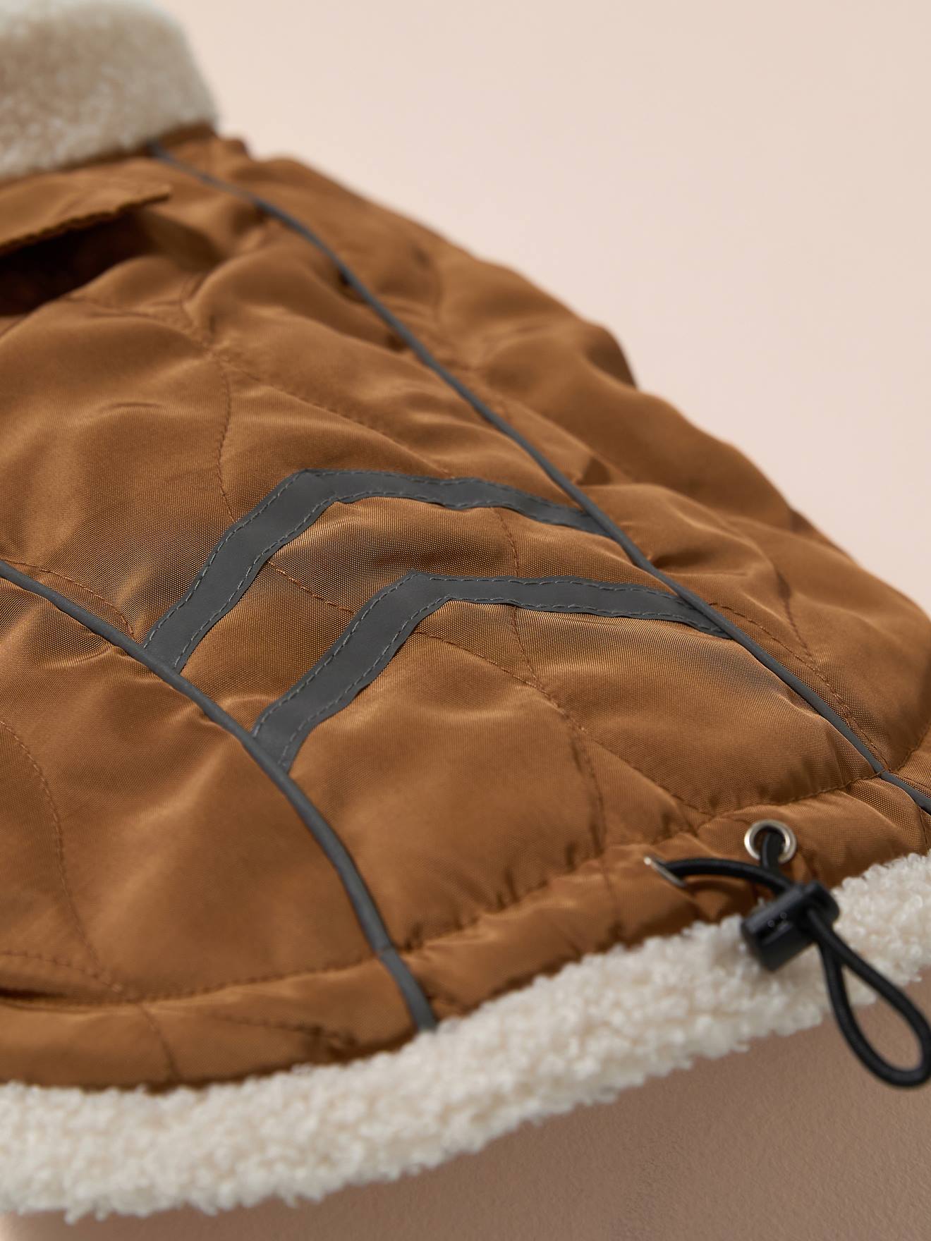 Thumbnail - Wasserdichter Hundemantel mit Teddyfleece-Futter