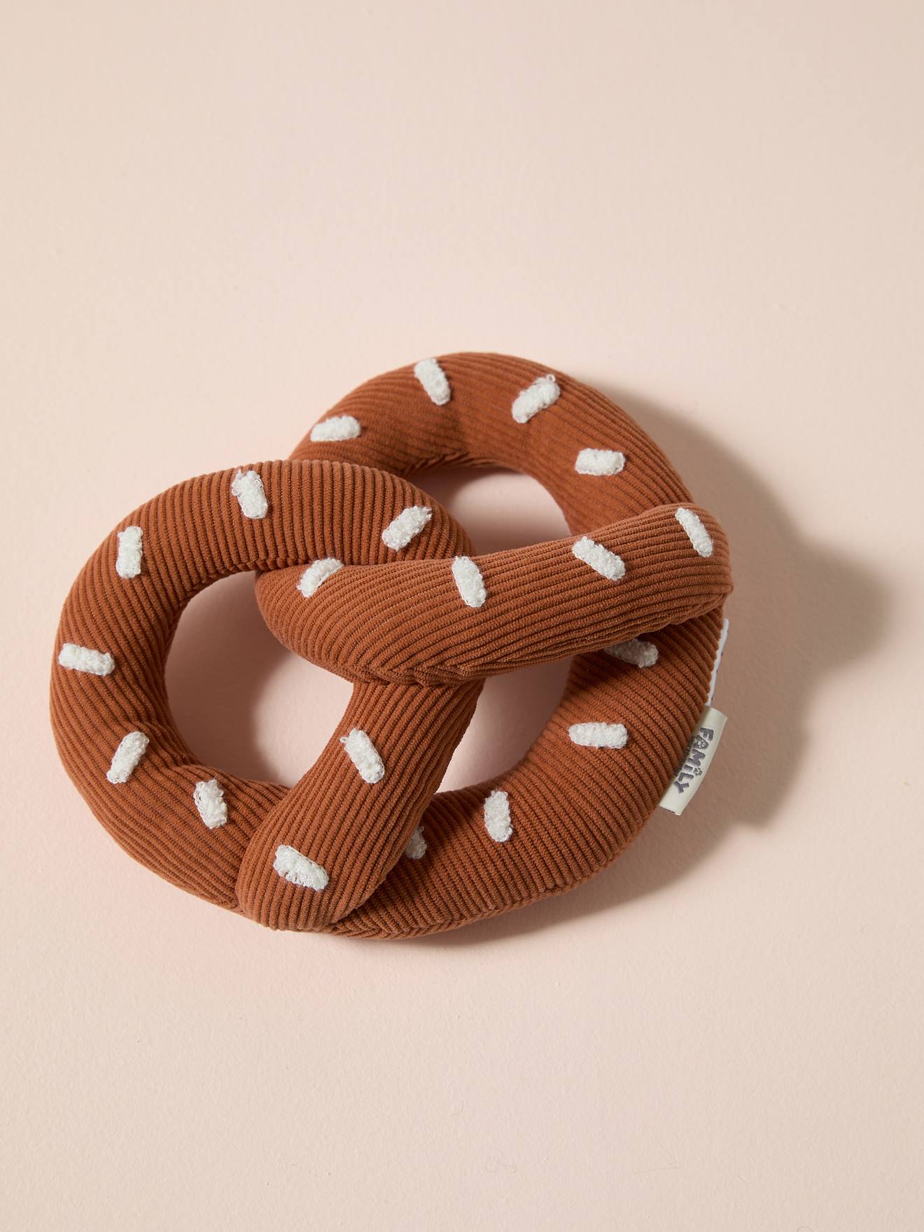 Vertbaudet Hundespielzeug Stoff-Brezel Hellbraun Einheitsgröße