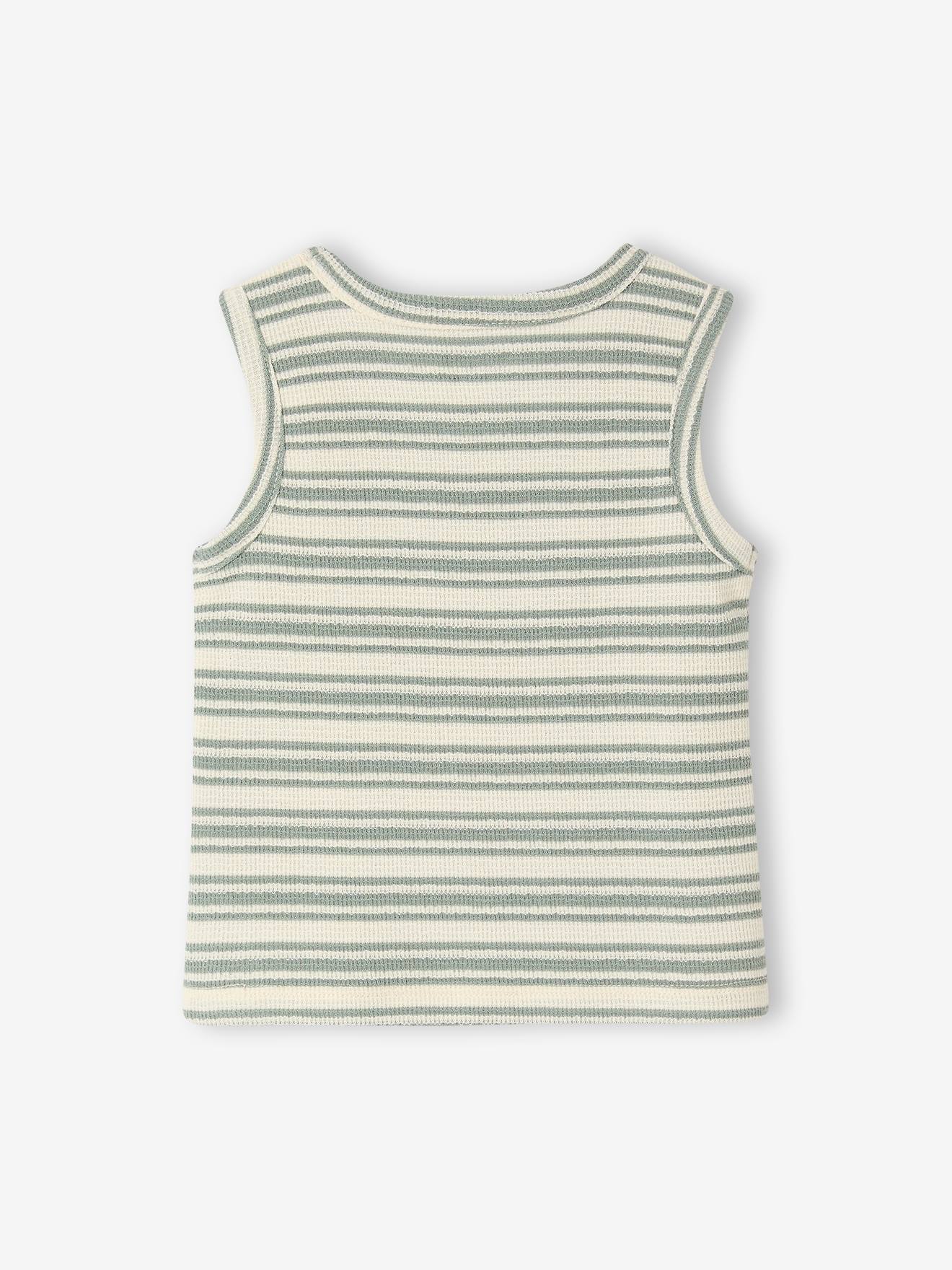 Thumbnail - Baby Trägertop mit Streifen aus Waffelpikee