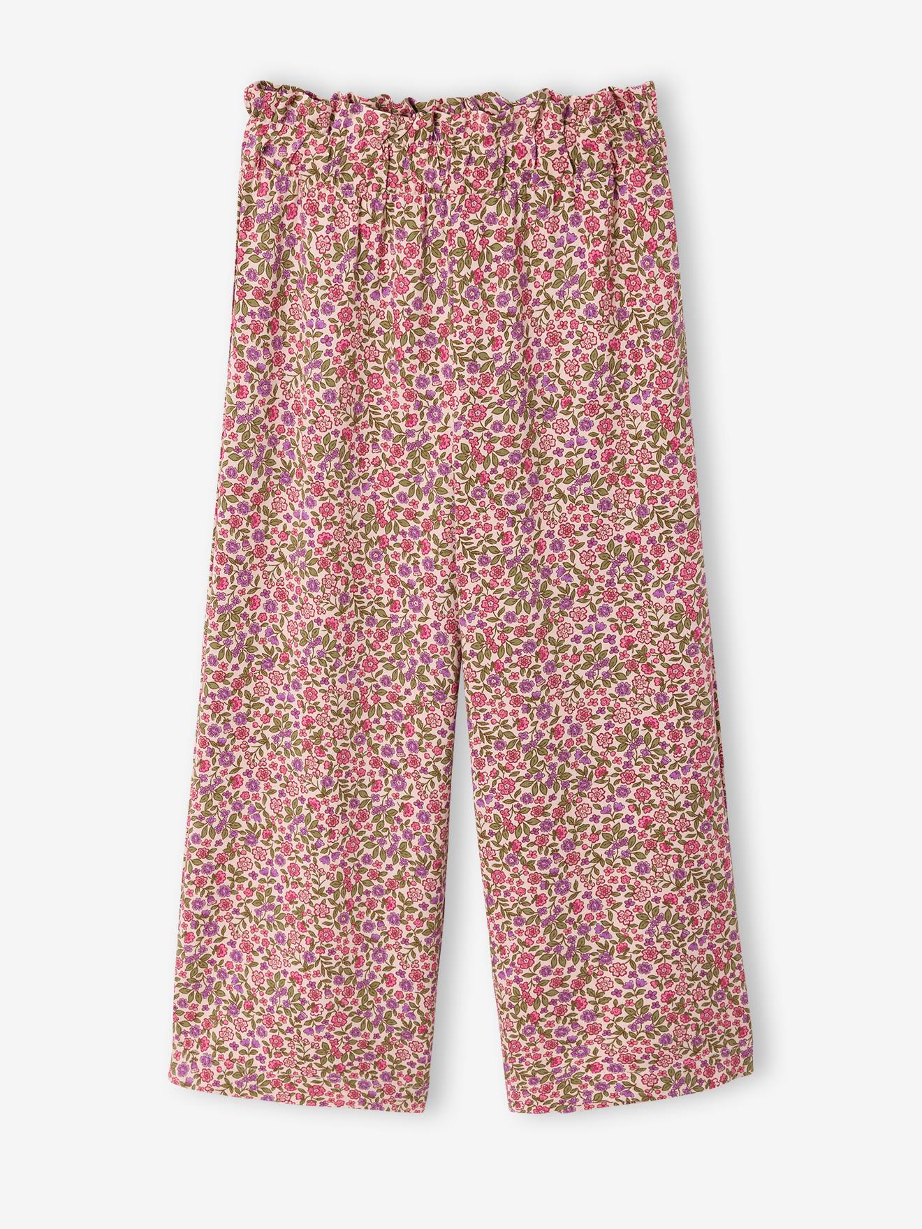 Thumbnail - Set aus T-Shirt mit Rüschen und Hose mit Blumenprint Mädchen