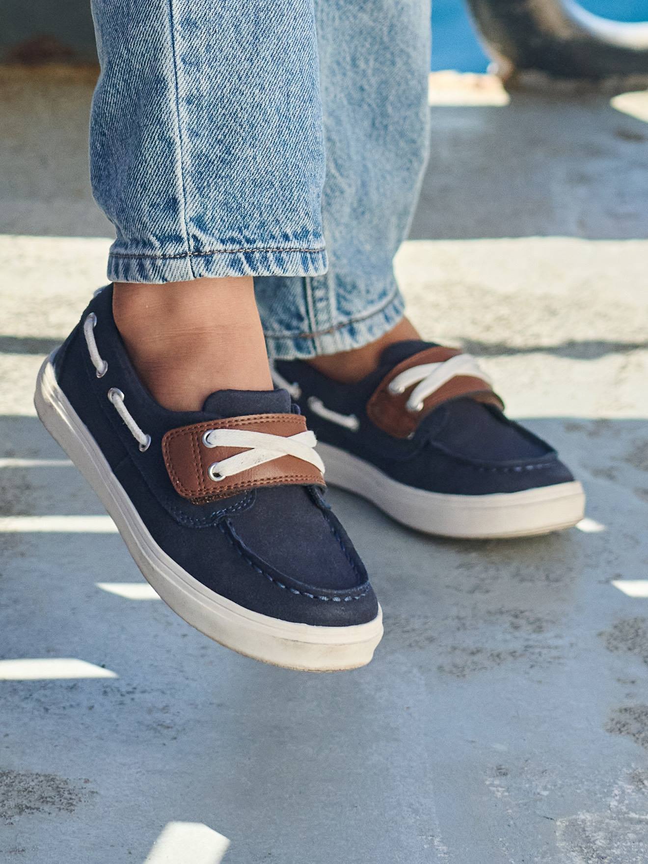 Bootsschuhe mit Klett Jungen blau Gr. 24 von vertbaudet