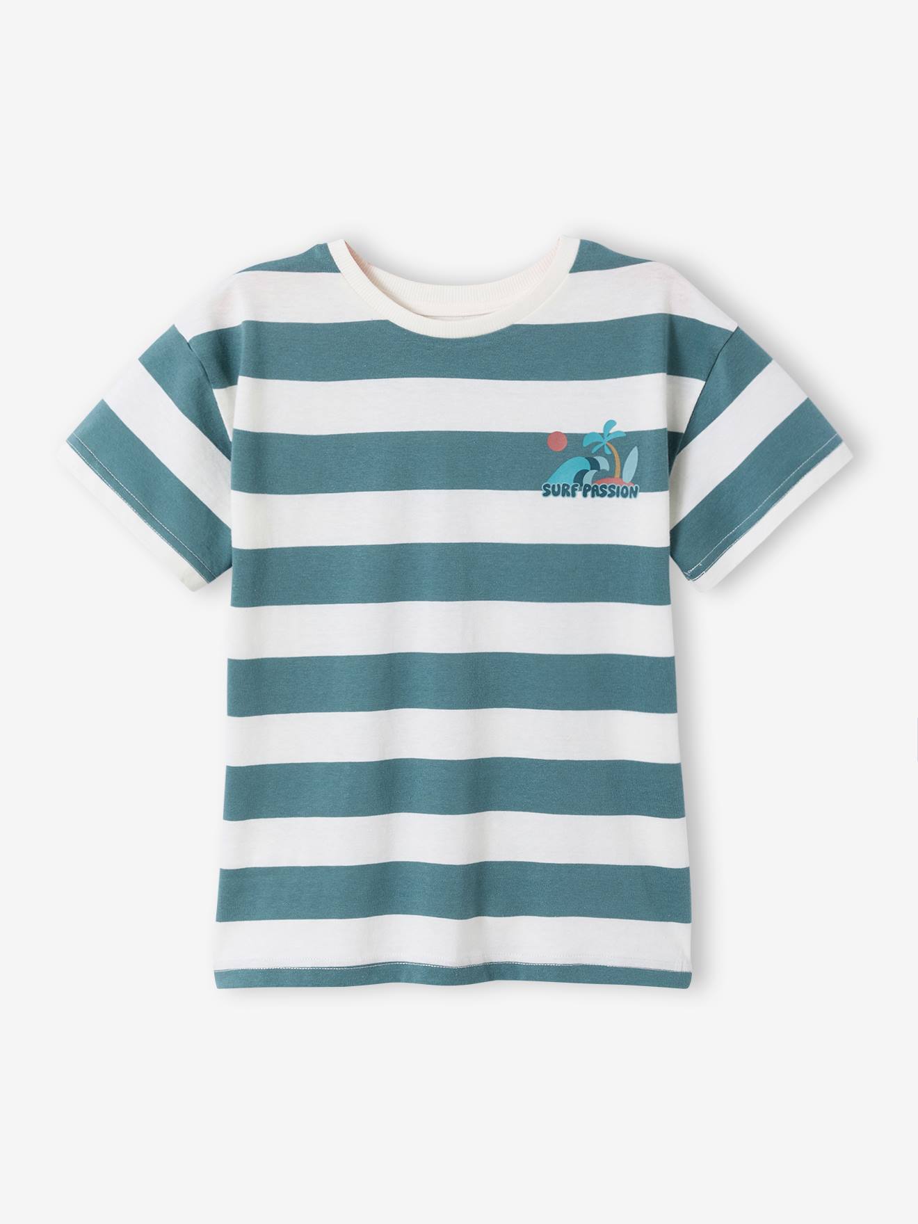 Thumbnail - T-Shirt breite Streifen Jungen mit Recycling-Baumwolle