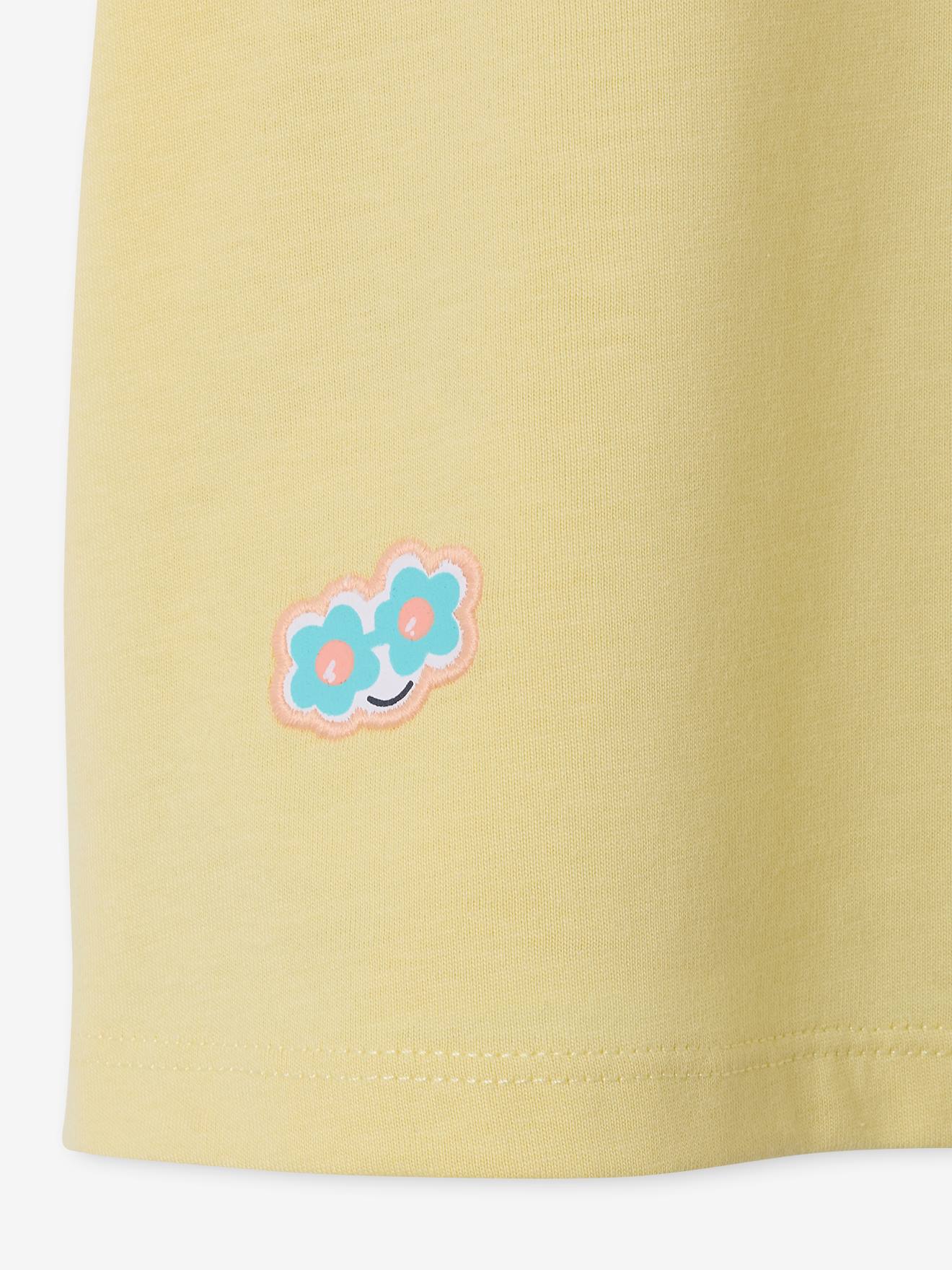 Thumbnail - Mädchen T-Shirt mit fröhlichen Aufnäher