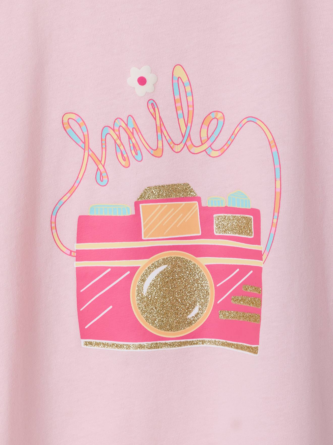 Thumbnail - Mädchen T-Shirt in Cropped-Länge pudrig