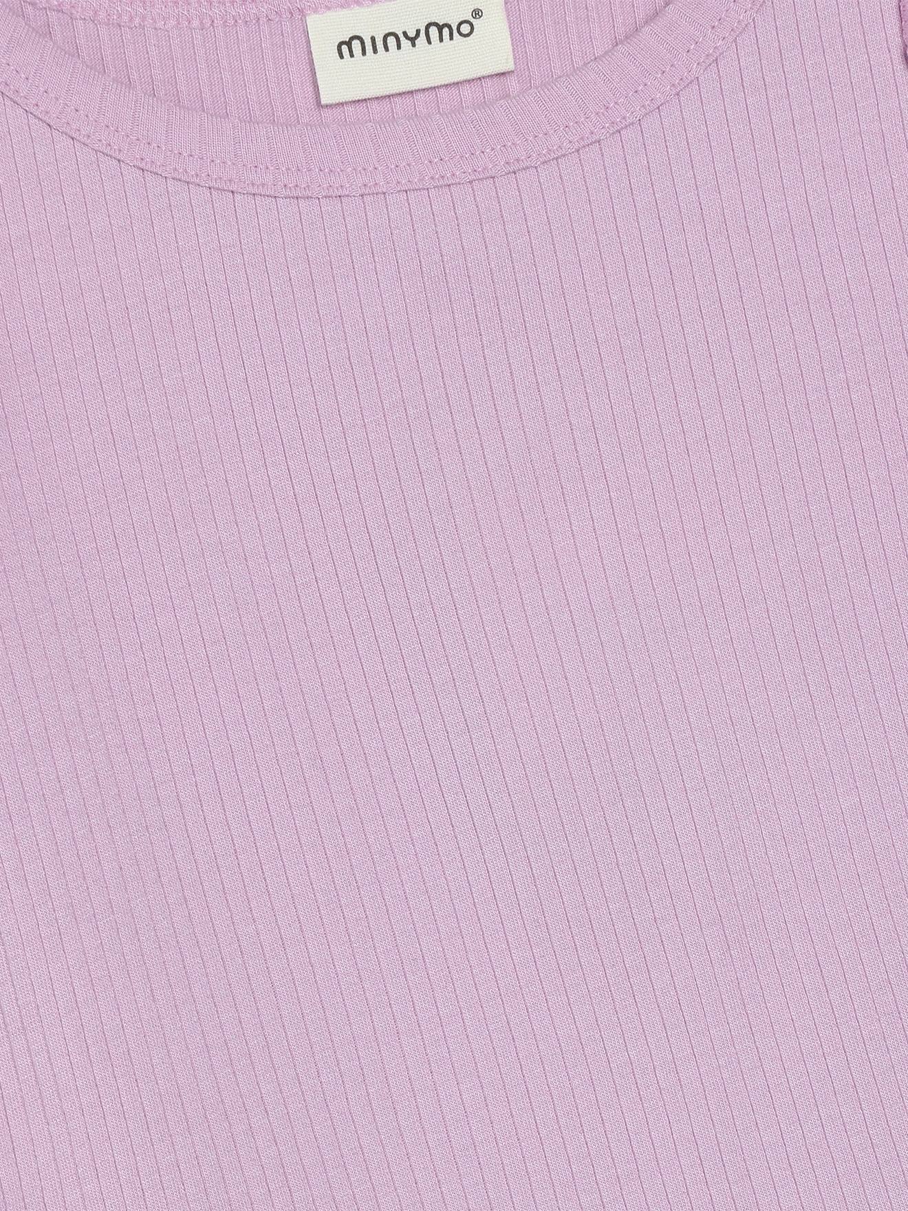 Thumbnail - Ripp-Top mit Rüschen Mädchen MINYMO lavandel