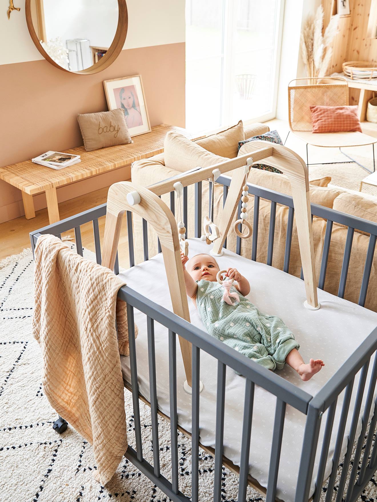 Baby Laufgitter aus Holz FLEXIPARK