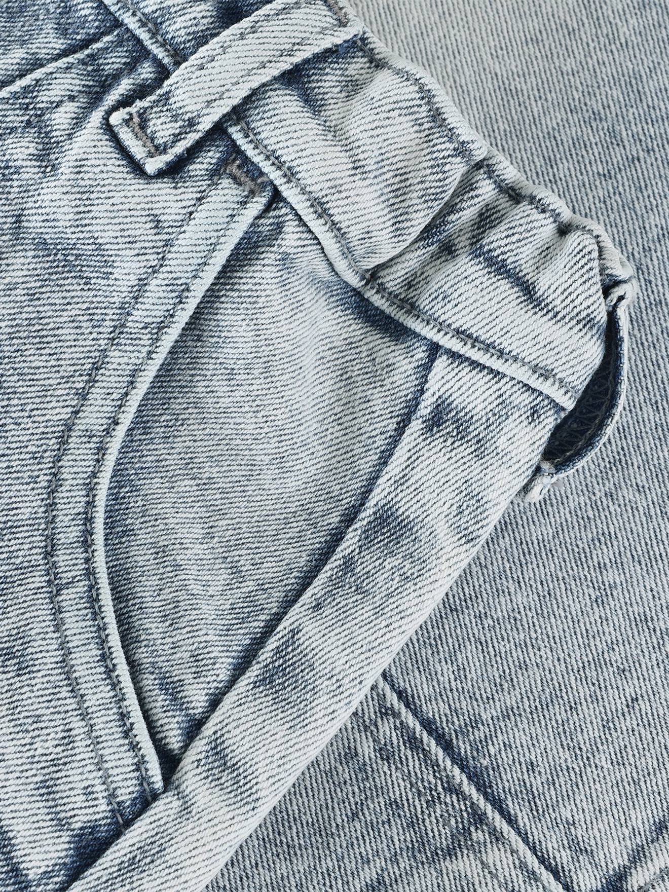 Thumbnail - Jeansrock mit verstellbarem Bund Mädchen En Fant gebleicht