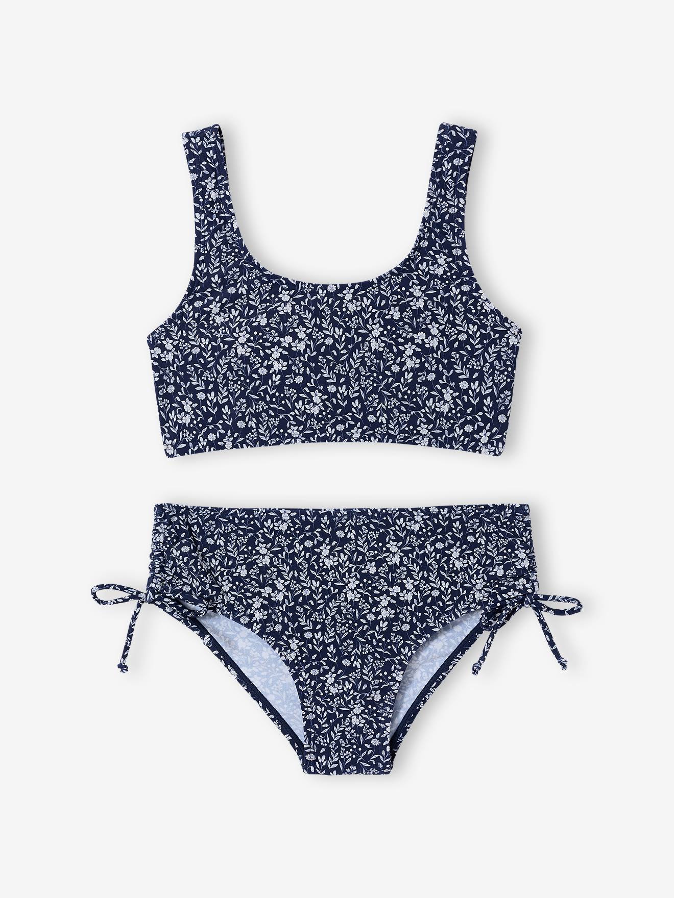 Mädchen Bikini mit Raffungen