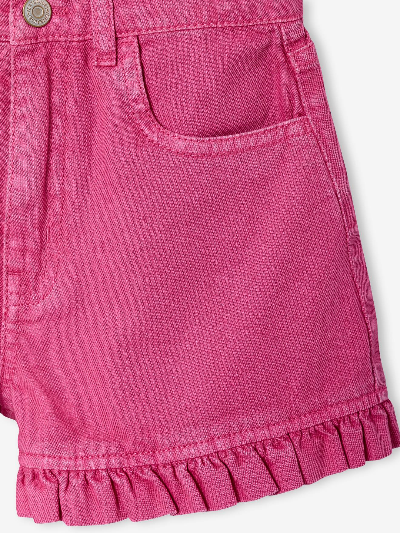 Thumbnail - Short aus Twill mit Rüschensaum Mädchen