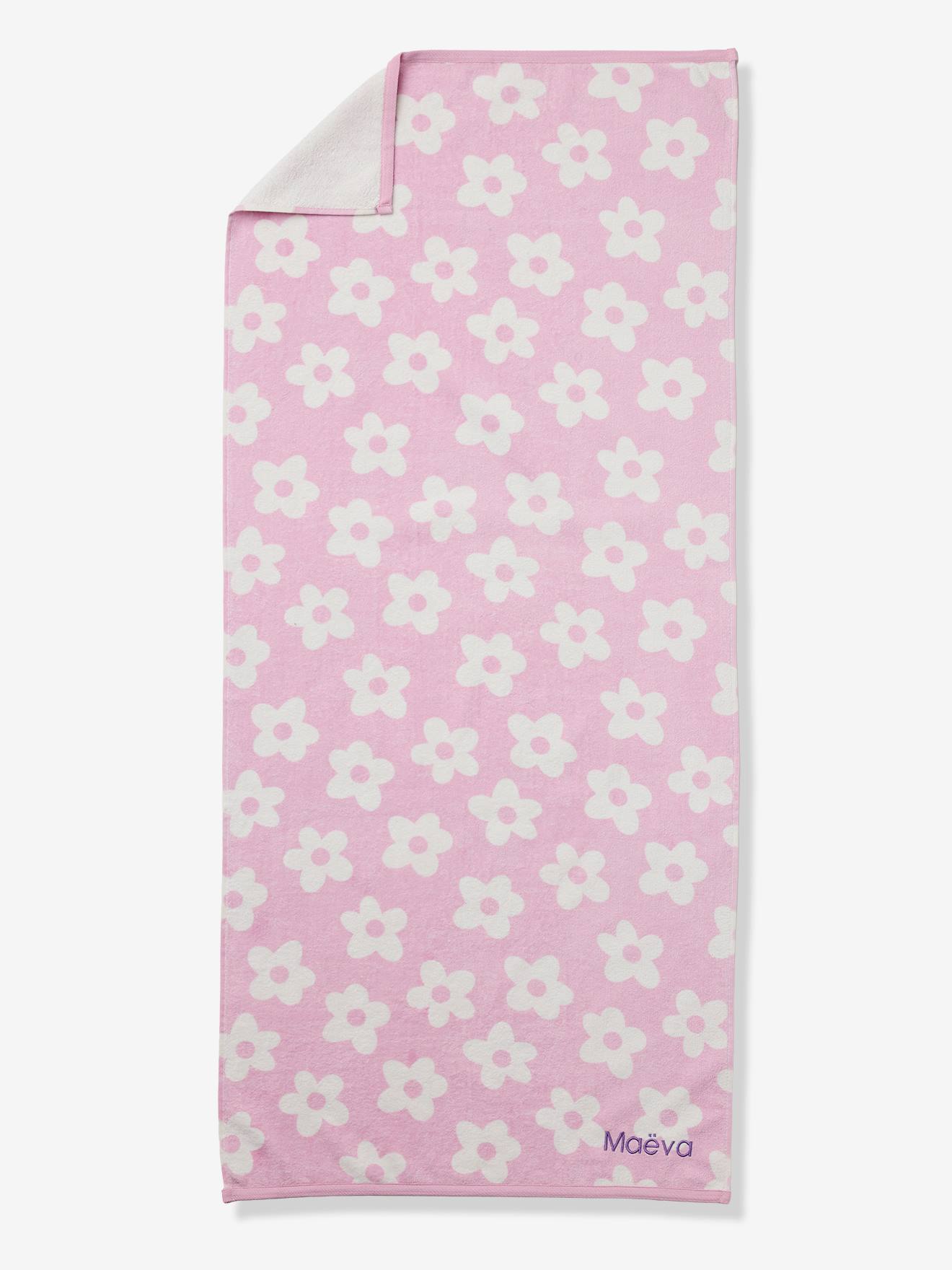 Vertbaudet Kinder Badetuch Mit Recycling-Baumwolle Malve 70X140