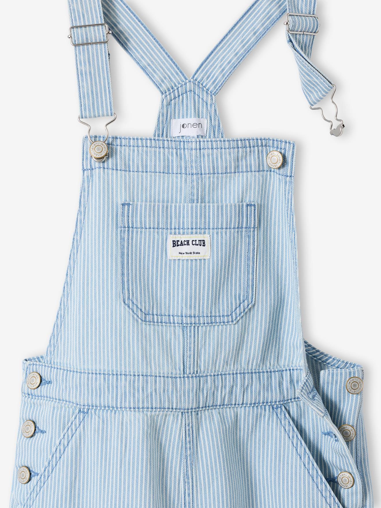 Thumbnail - Mädchen Latzhose mit feinen Streifen JONEN