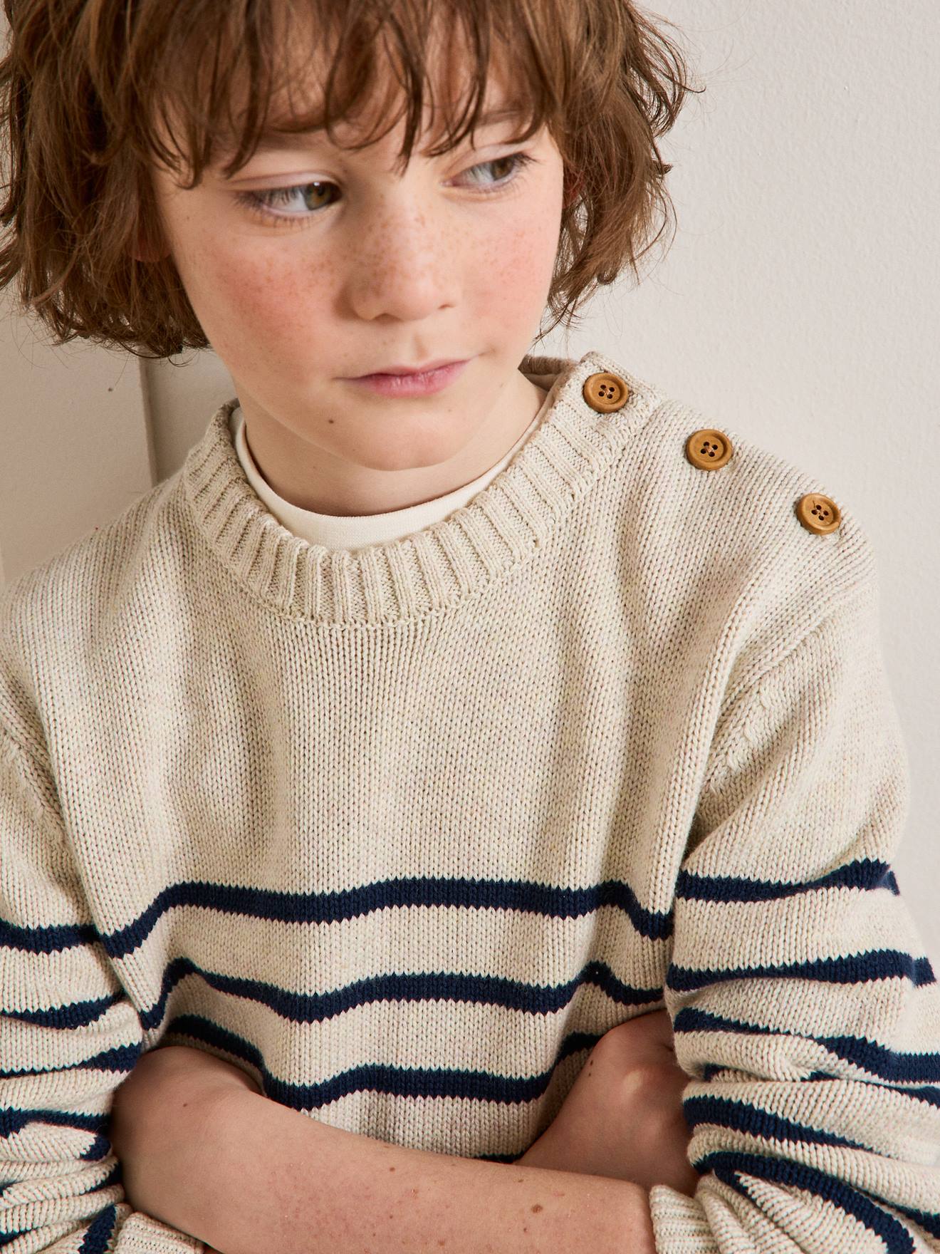 Thumbnail - Gestreifter Pullover Jungen CYRILLUS