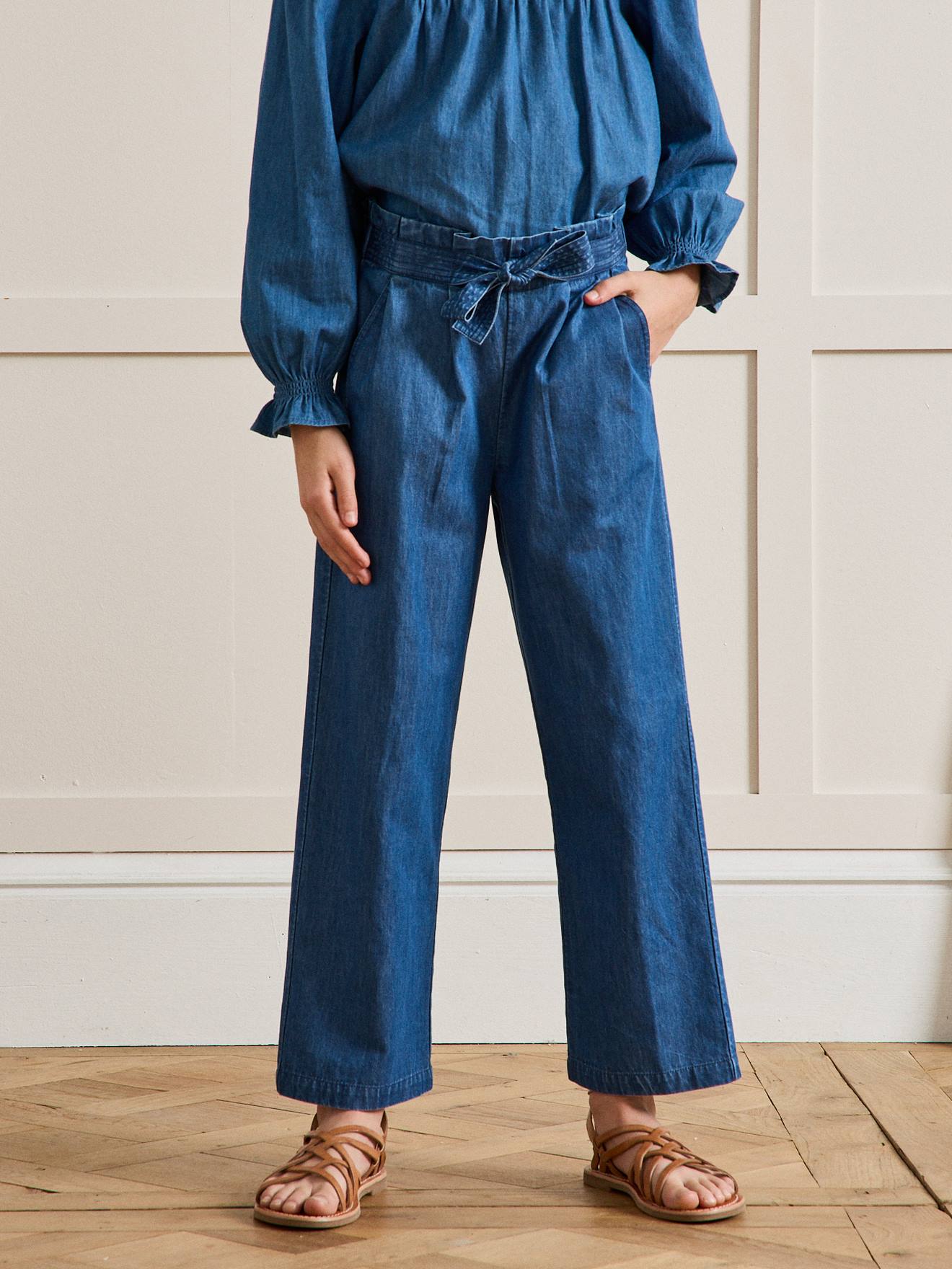 Thumbnail - Jeans mit Bindegürtel für Mädchen CYRILLUS