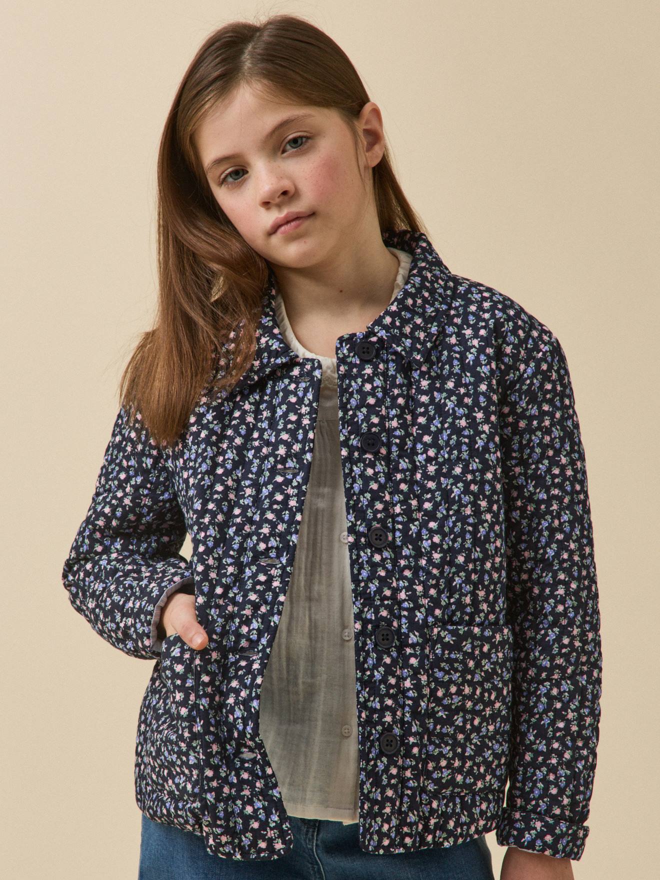 Thumbnail - Steppjacke mit Blumenprint Mädchen CYRILLUS