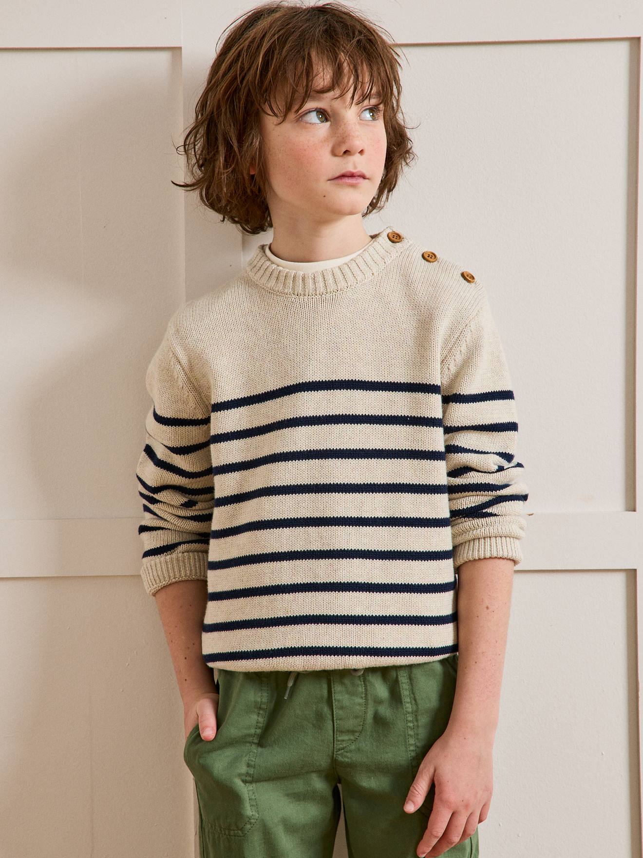 Thumbnail - Gestreifter Pullover Jungen CYRILLUS