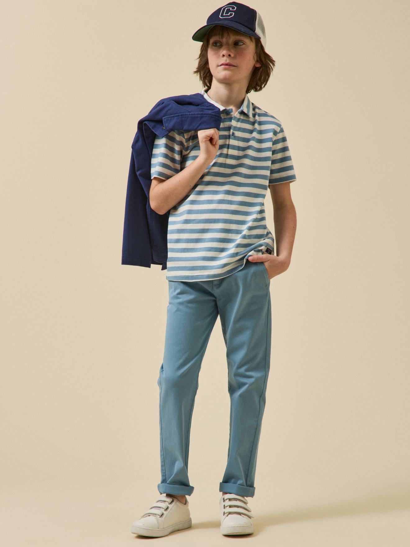 Thumbnail - Chinohose Kinder gerades Bein CYRILLUS