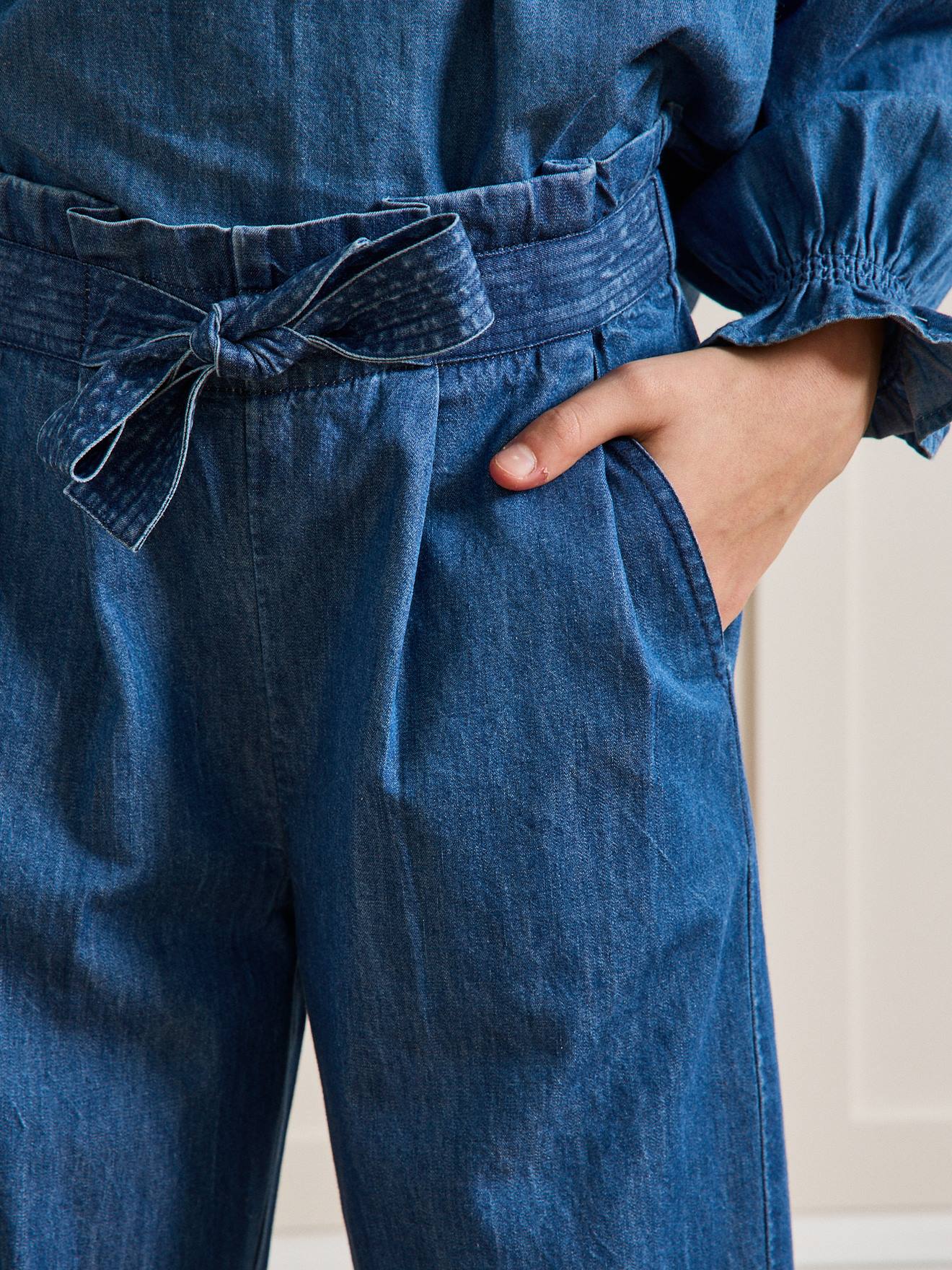 Thumbnail - Jeans mit Bindegürtel für Mädchen CYRILLUS