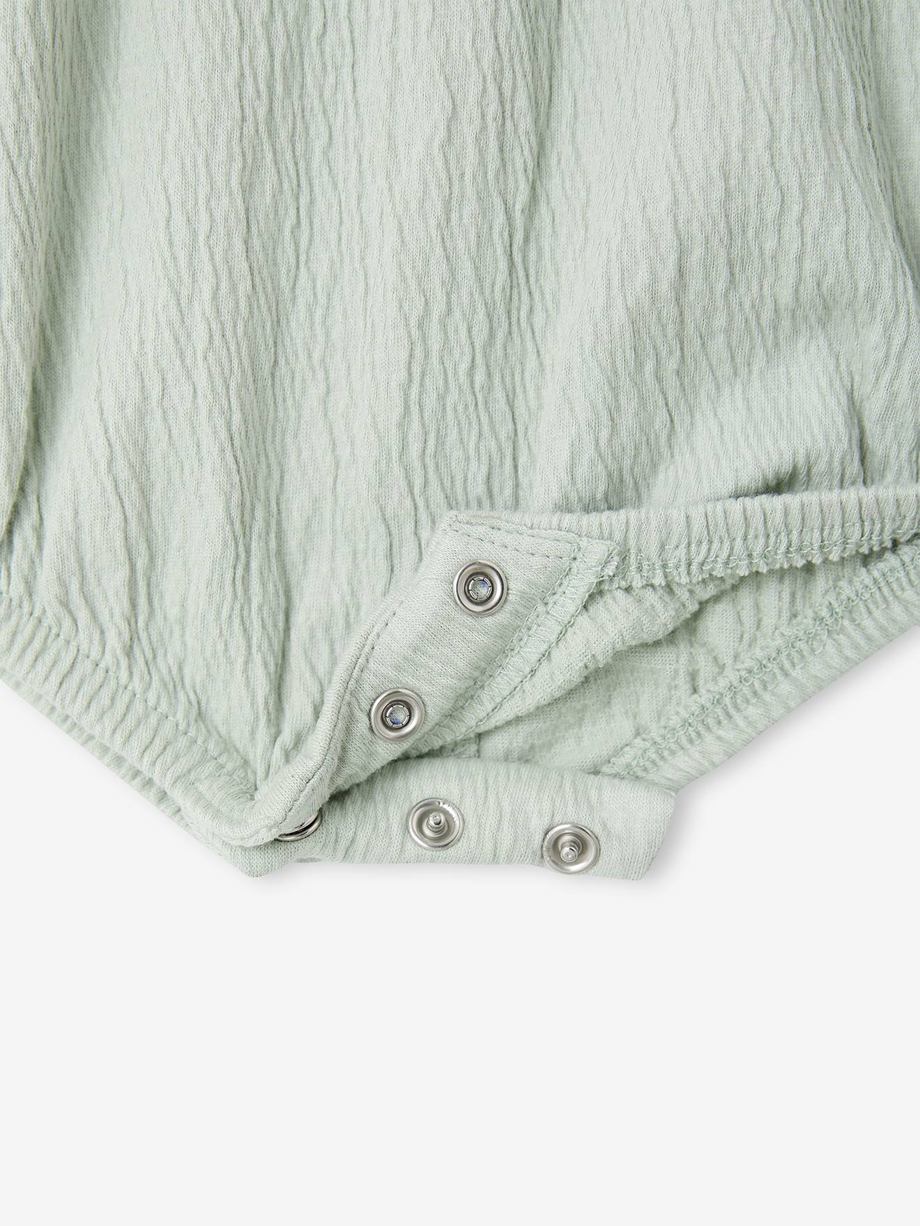 Thumbnail - Baby Kurzoverall mit gesmockten Ausschnitt und Volantärmeln