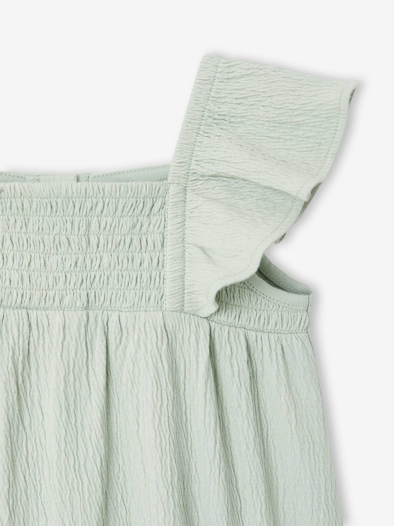 Thumbnail - Baby Kurzoverall mit gesmockten Ausschnitt und Volantärmeln