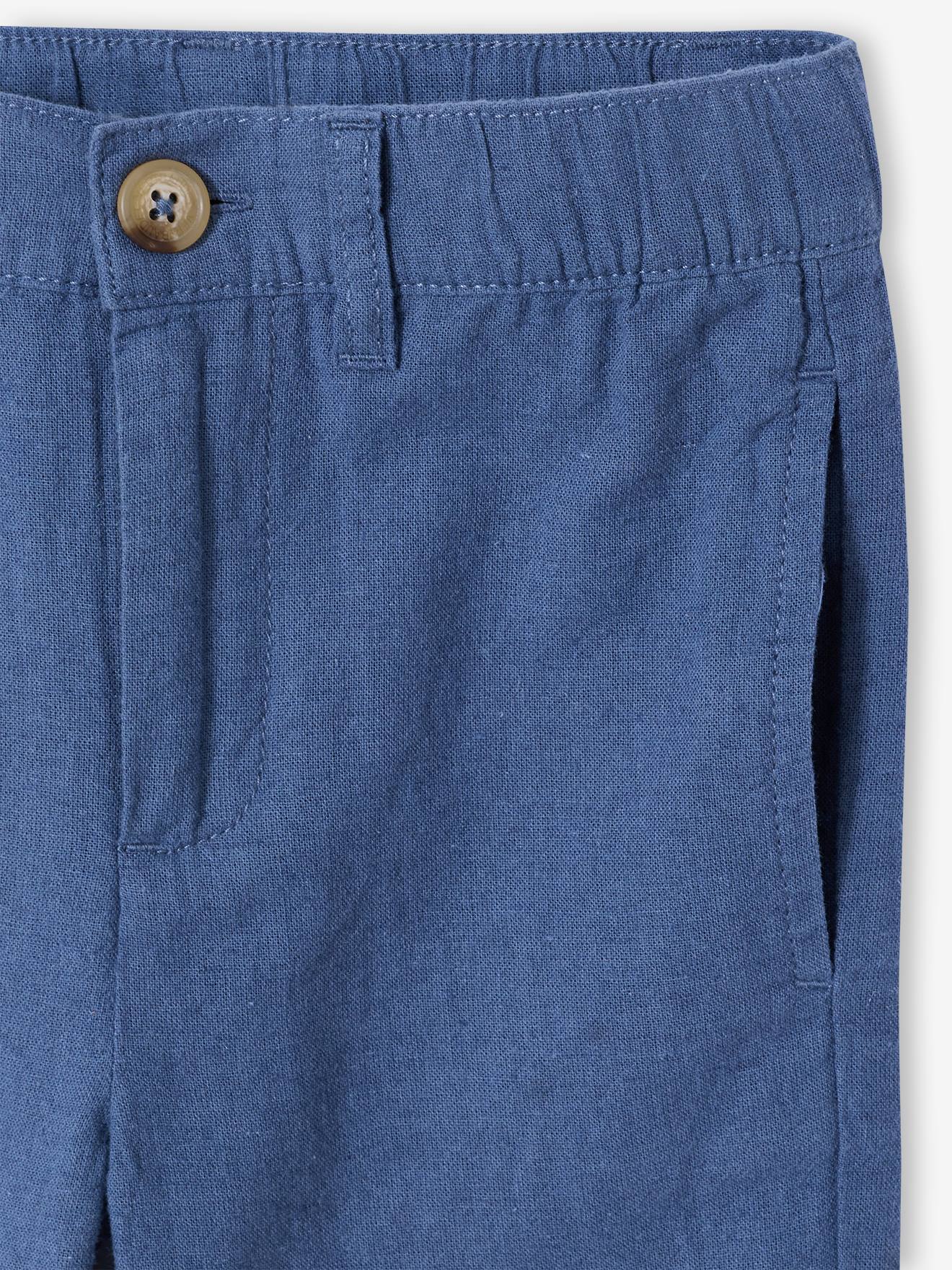 Thumbnail - Leichte Hose Jungen aus Baumwoll-Leinen-Mix