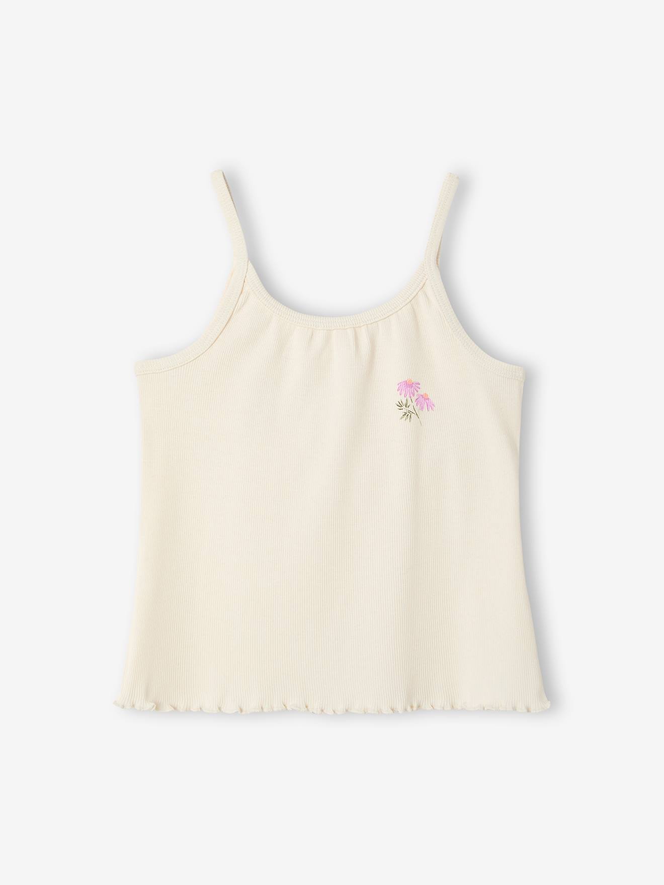 Thumbnail - 2er-Pack kurze Mädchen Schlafanzüge aus Rippjersey mit Blumenmuster