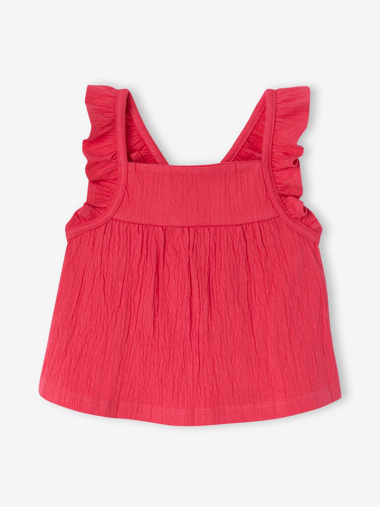 Baby Top mit Rüschen-Trägern und Rückenausschnitt
