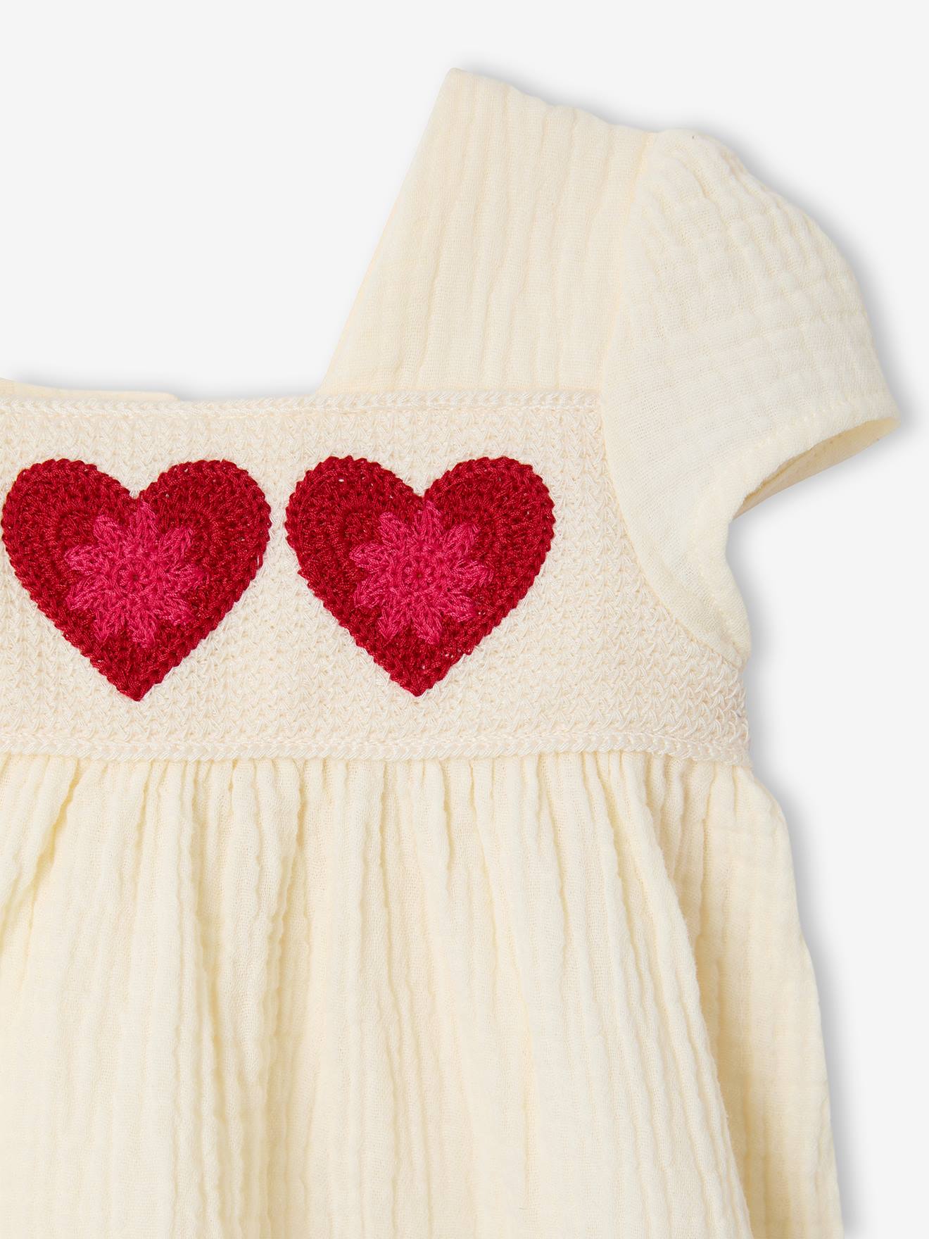 Thumbnail - Kleid Mädchen Baby Herzen