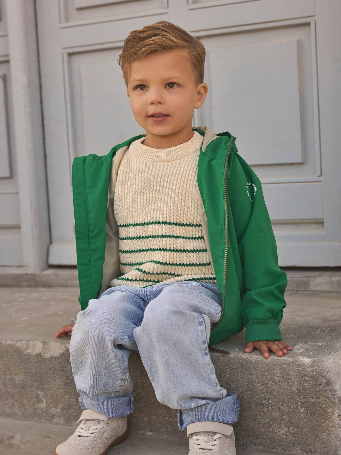 Thumbnail - Strickpullover Streifen Jungen En Fant