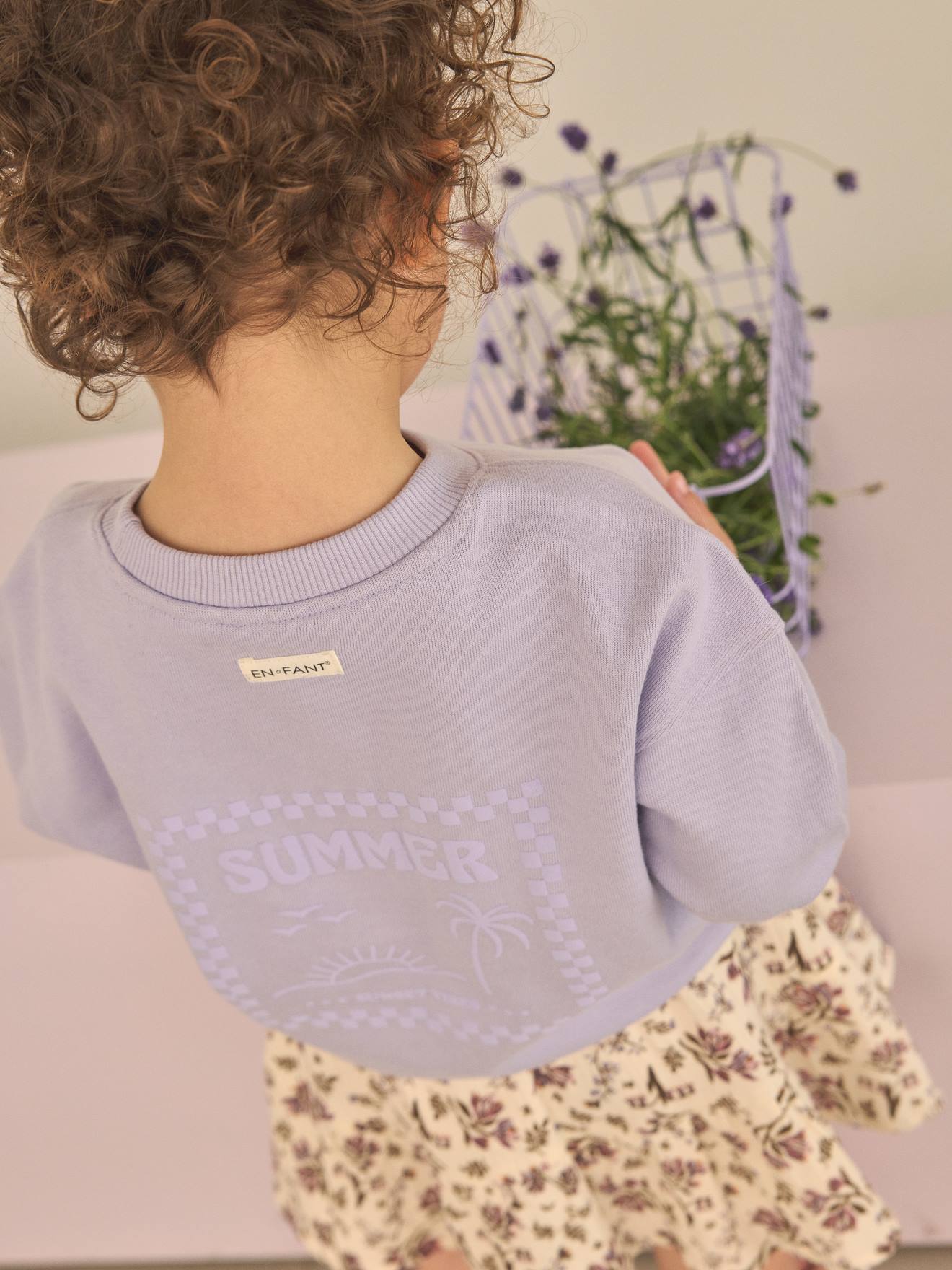 Thumbnail - Sweatshirt mit Oversize-Effekt Mädchen En Fant lavandel