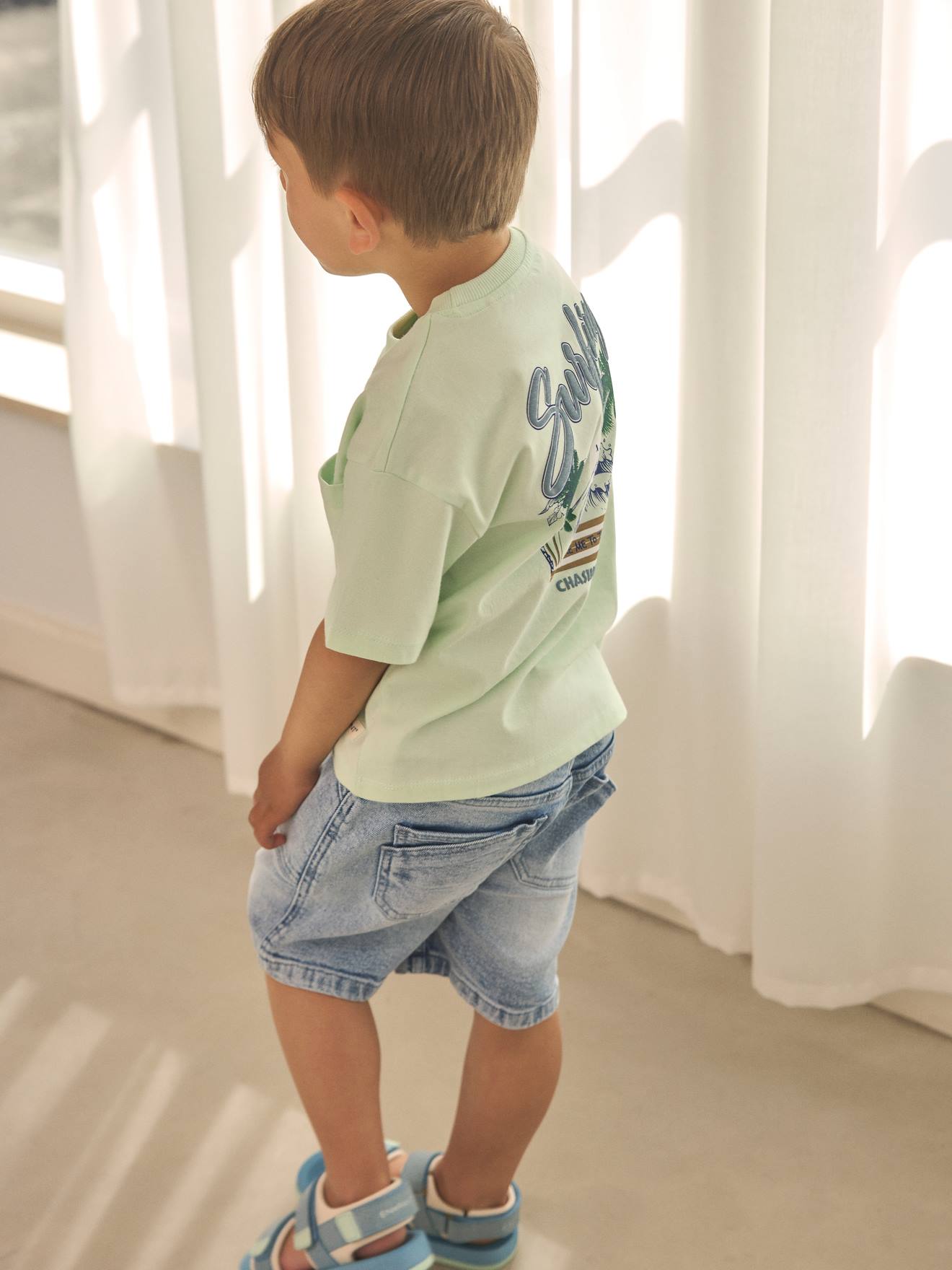 Thumbnail - T-Shirt mit Oversize-Schnitt Jungen En Fant pastell
