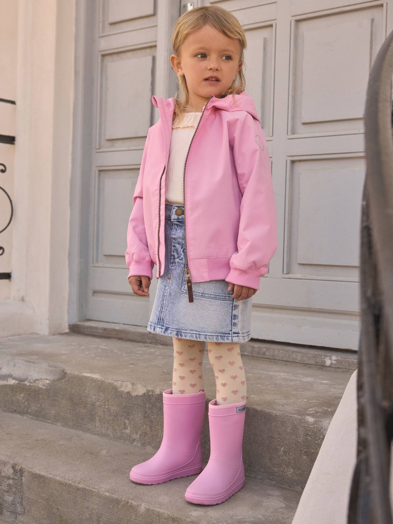 Thumbnail - Jeansrock mit verstellbarem Bund Mädchen En Fant gebleicht