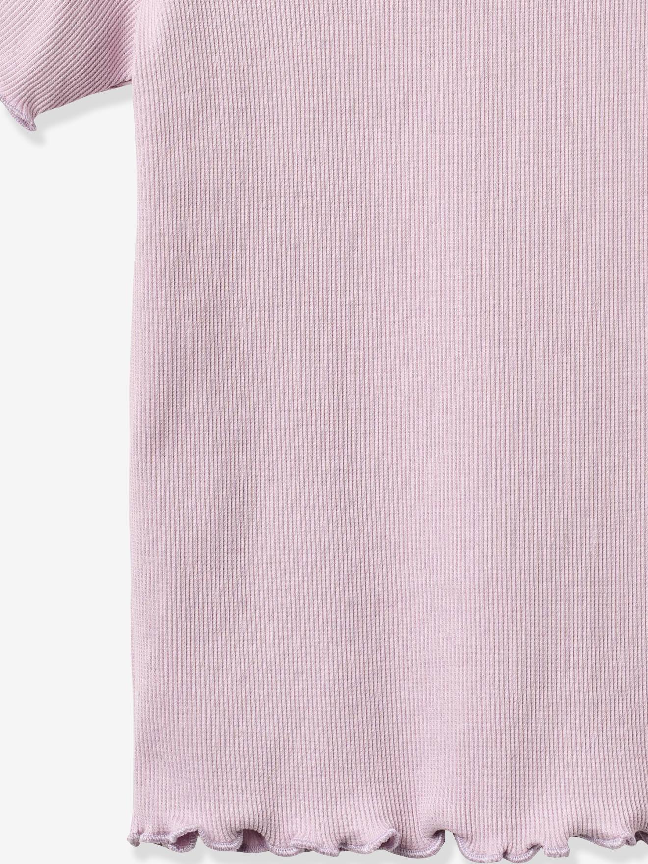 Thumbnail - T-Shirt aus Ripp Mädchen Wheat lavandel