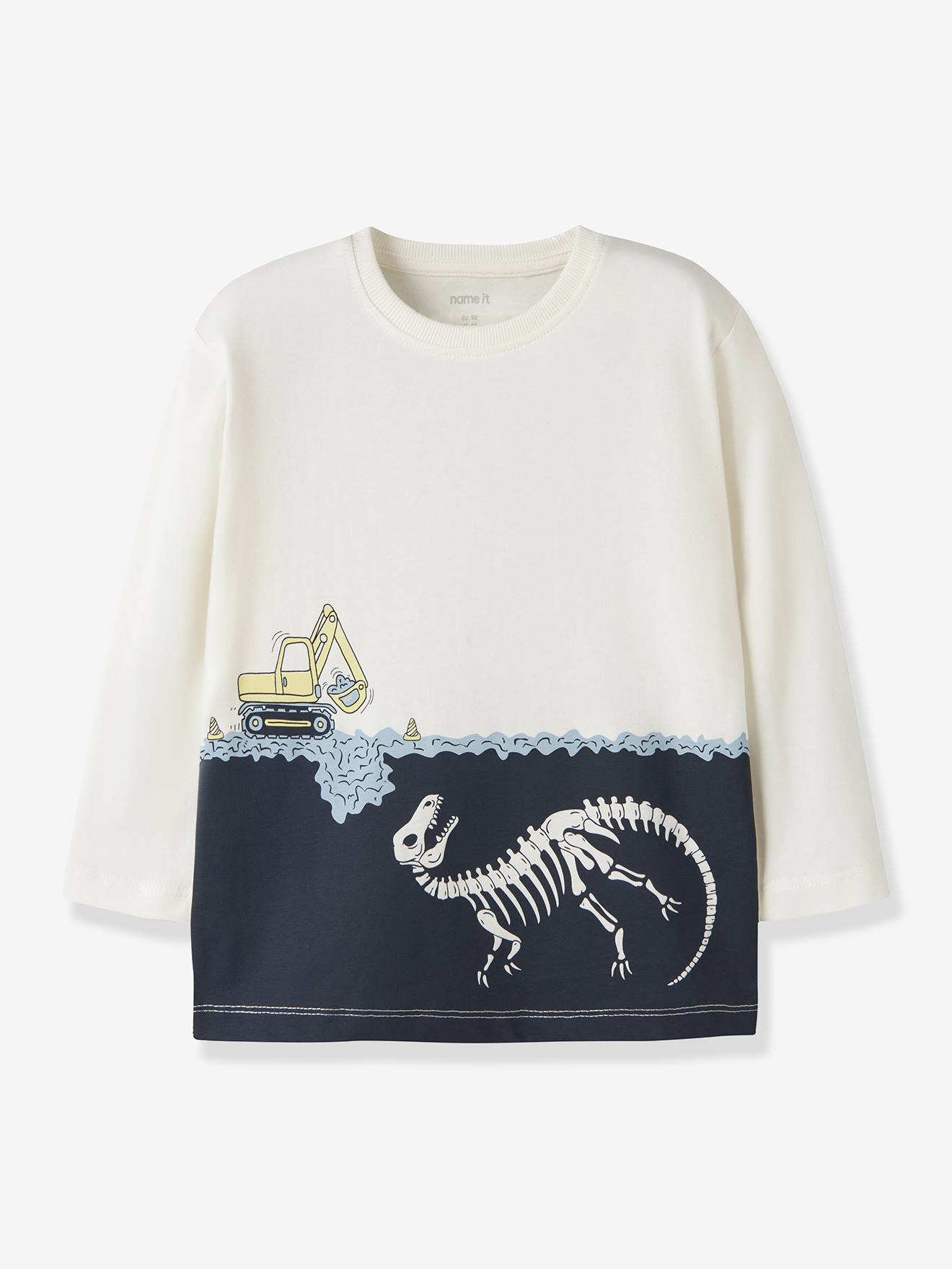 Shirt mit witzigem Bagger-Print Jungen NAME IT creme Gr. 110