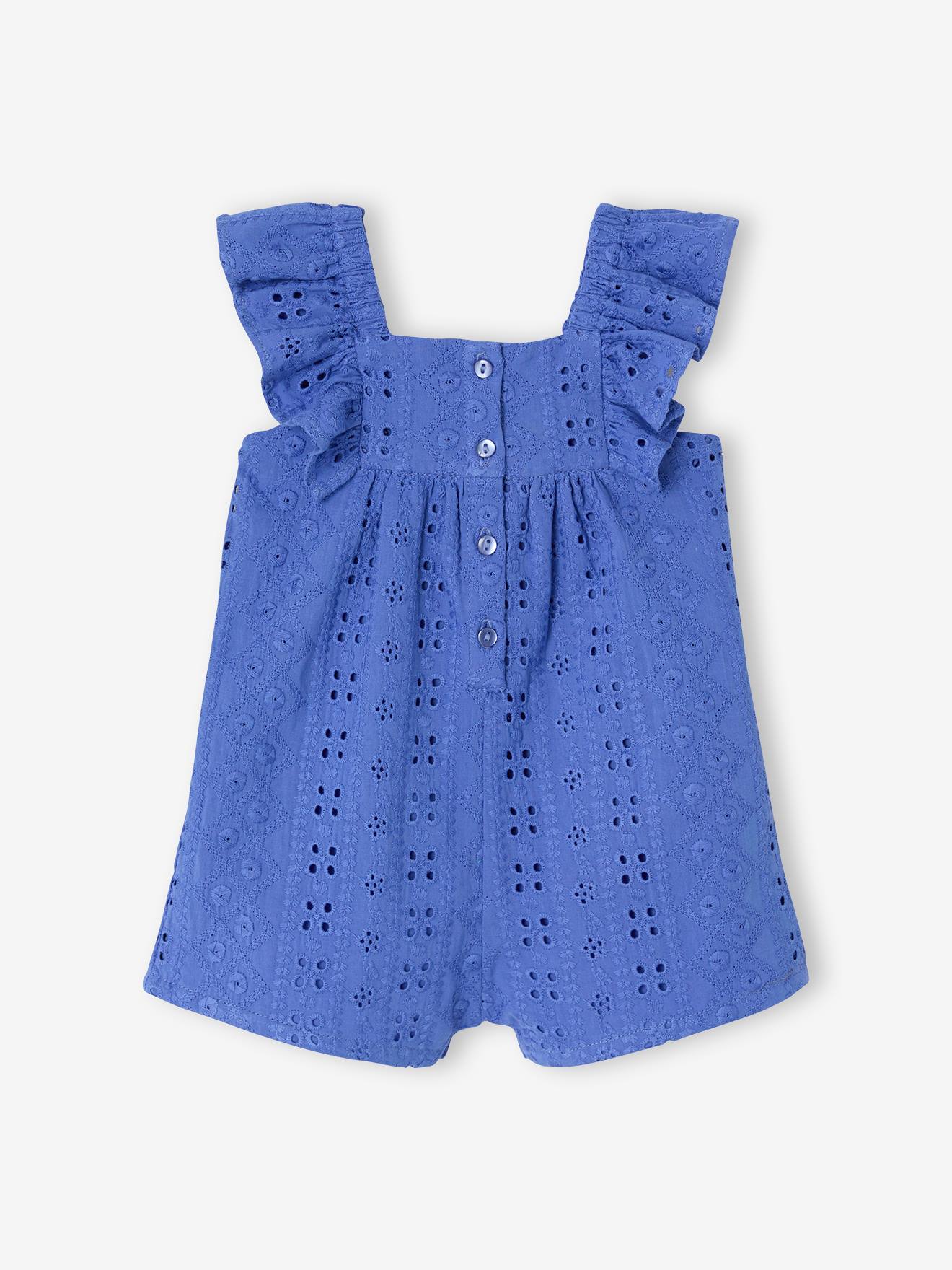 Thumbnail - Kurzoverall Mädchen Baby mit Stickerei elektrisch