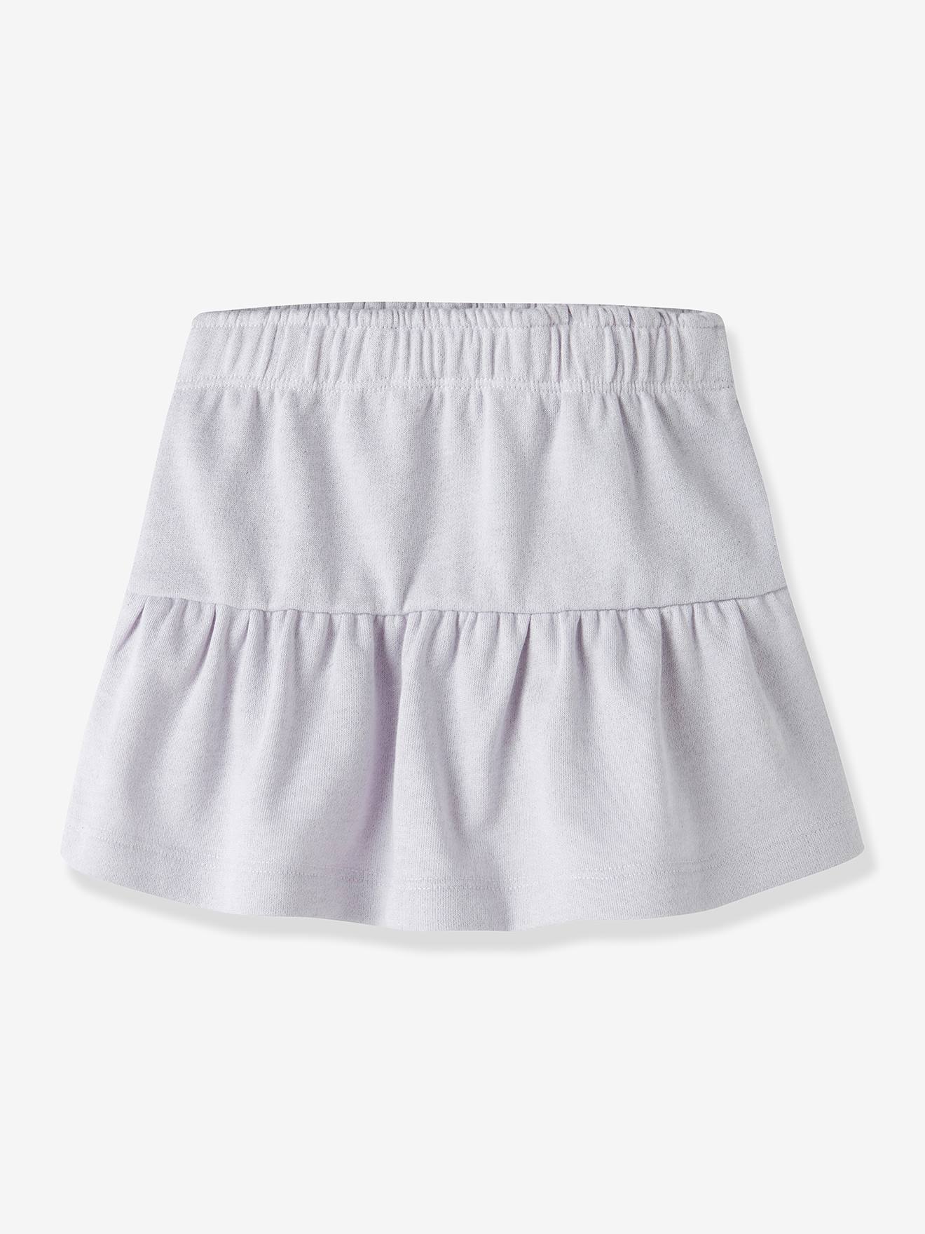 Volantrock kurz mit Glanzeffekt Mädchen NAME IT pulver lila Gr. 128
