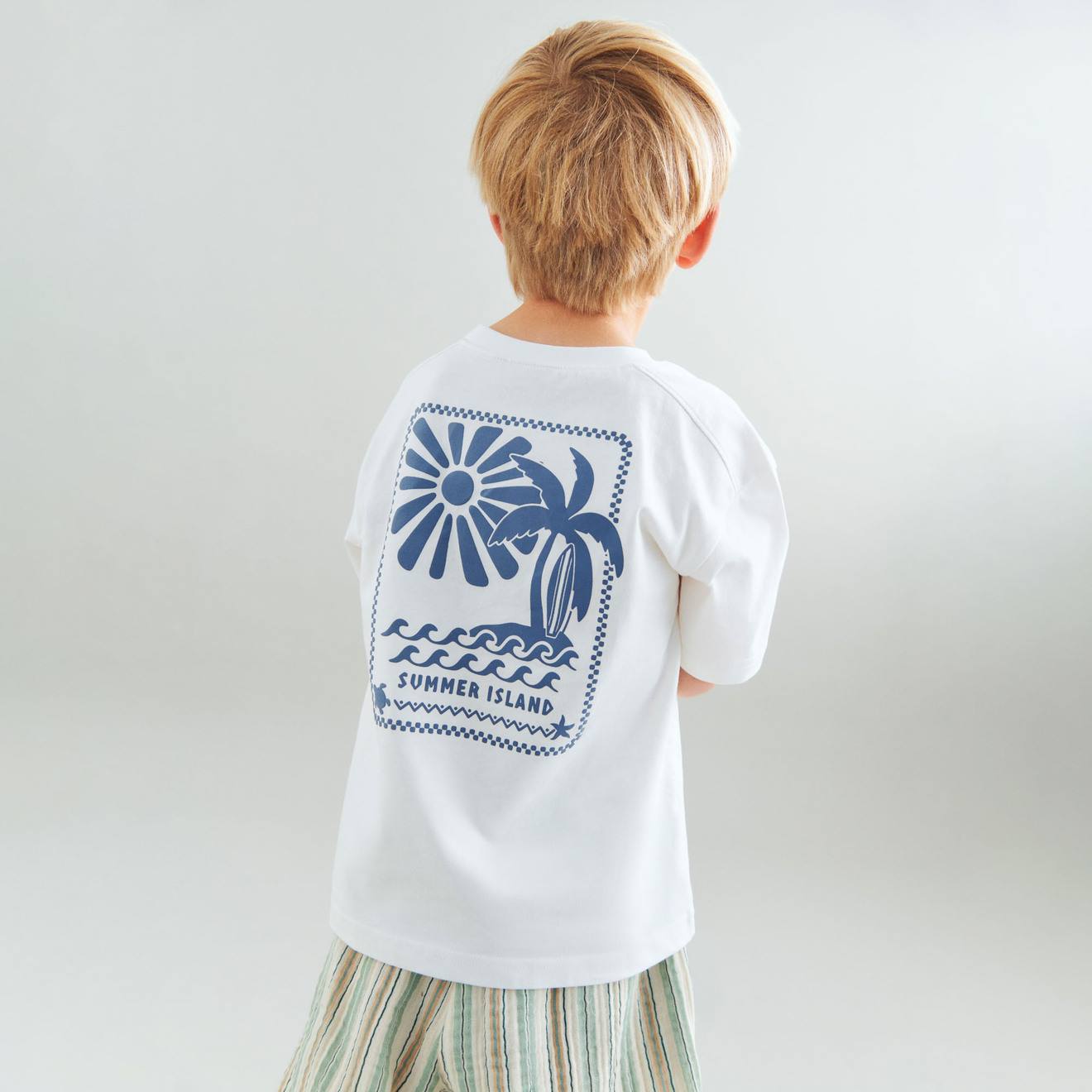 Thumbnail - T-Shirt kurzarm mit Print Jungen Wheat creme