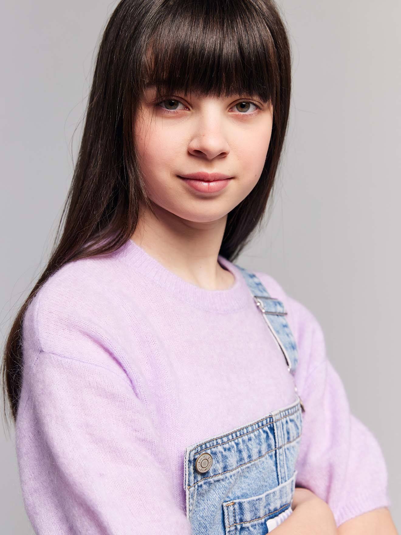 Kurzarm-Pullover aus Wollmix Mädchen JONEN lila Gr. 164