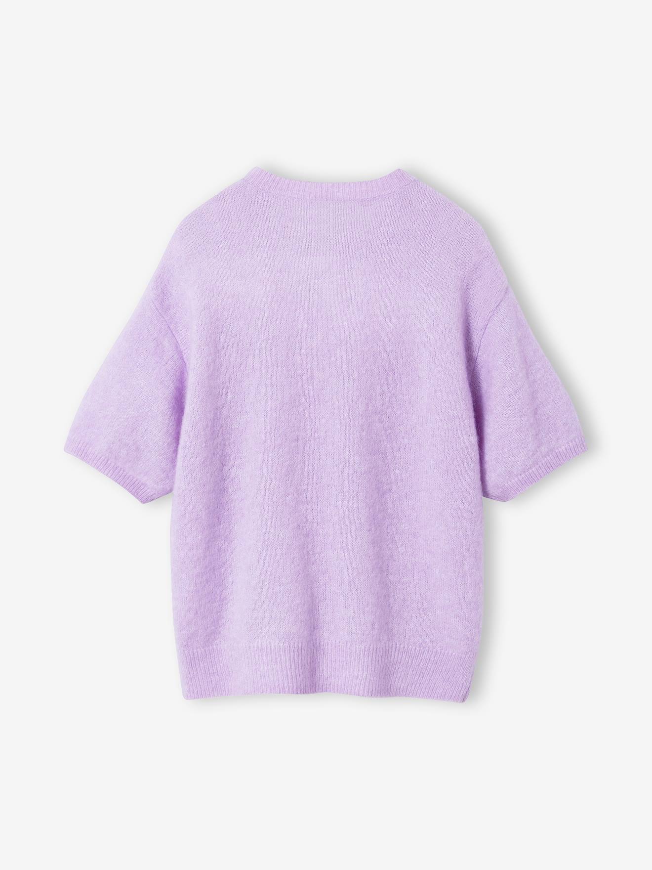 Thumbnail - Kurzarm-Pullover aus Wollmix Mädchen JONEN lila