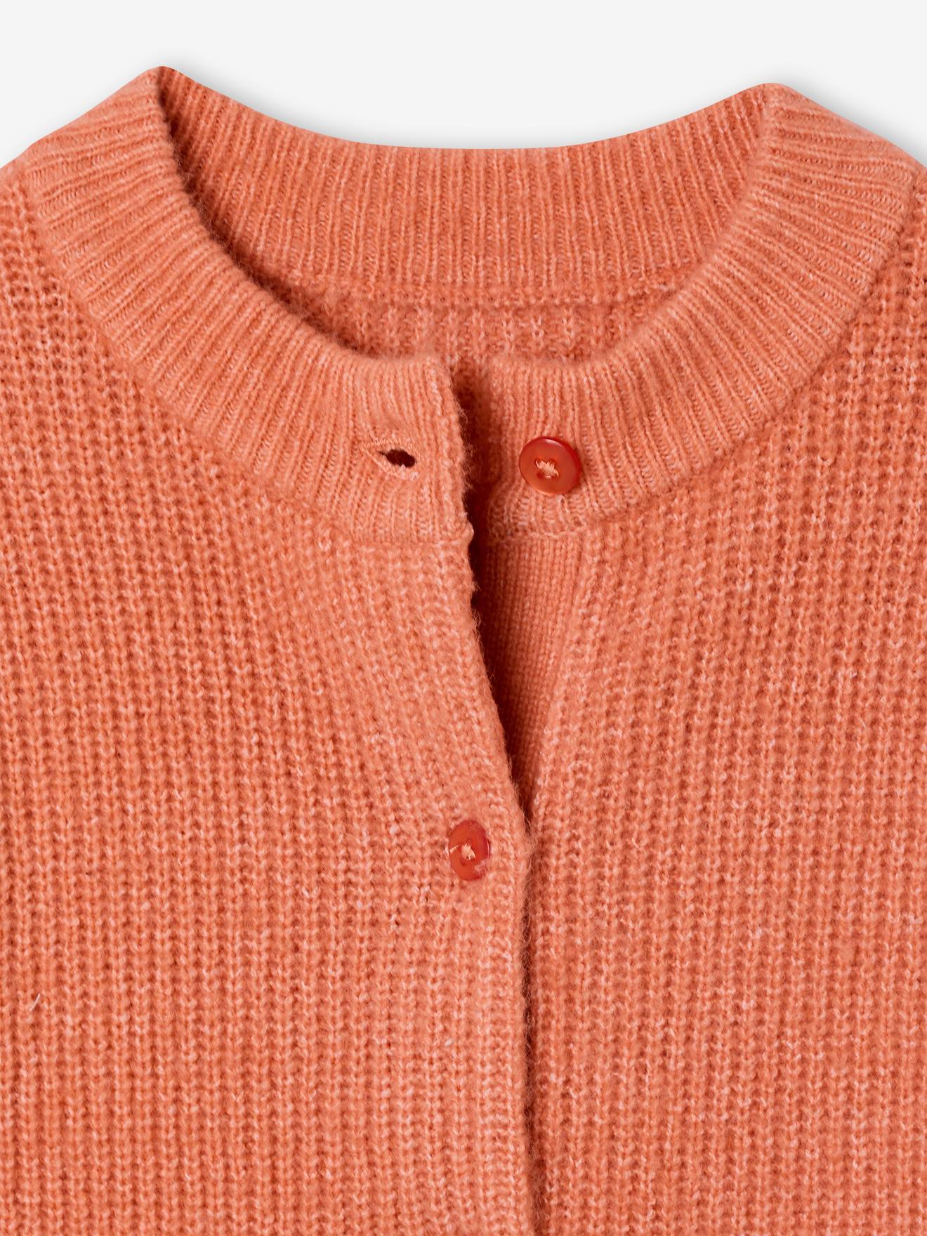 Thumbnail - Strickjacke Mädchen flauschiger Strick pfingstrose