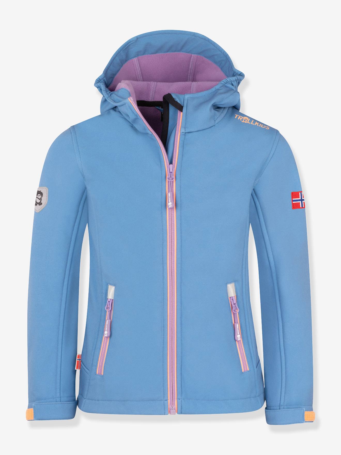 Warme Mädchen Softshell-Jacke TROLLFJORD TROLLKIDS himmelblau Gr. 116