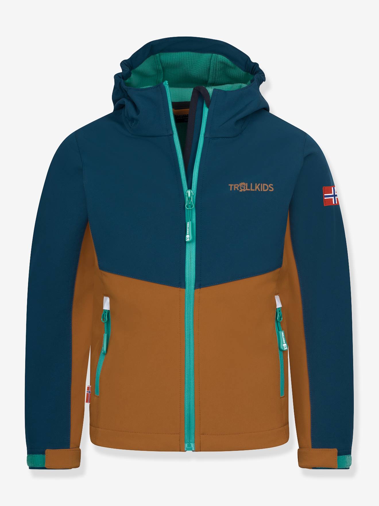 Kinder Softshell-Jacke KRISTIANSAND TROLLKIDS grün Gr. 128