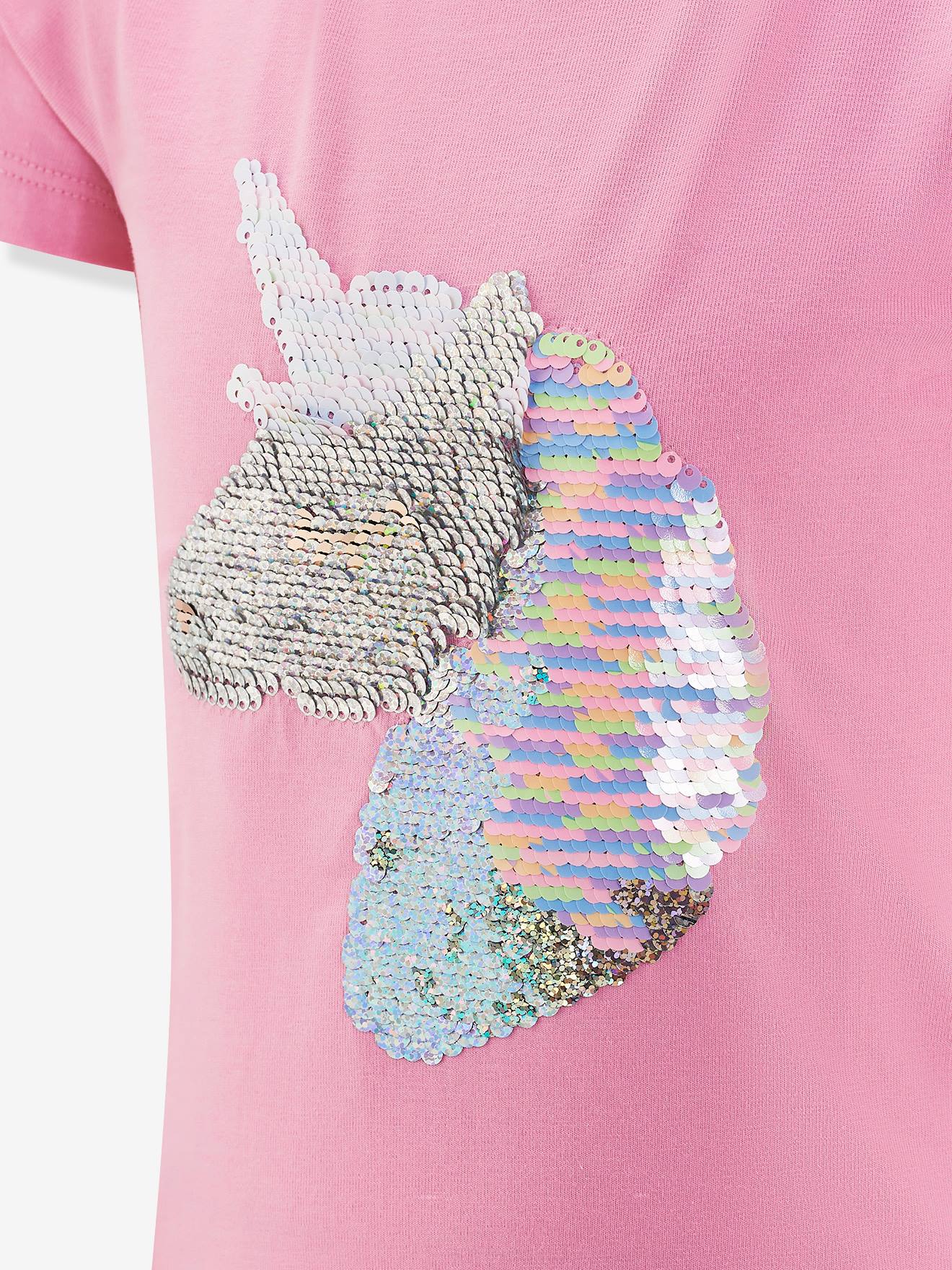Thumbnail - T-Shirt mit Pailletten-Einhorn Mädchen Happy Girls bonbon