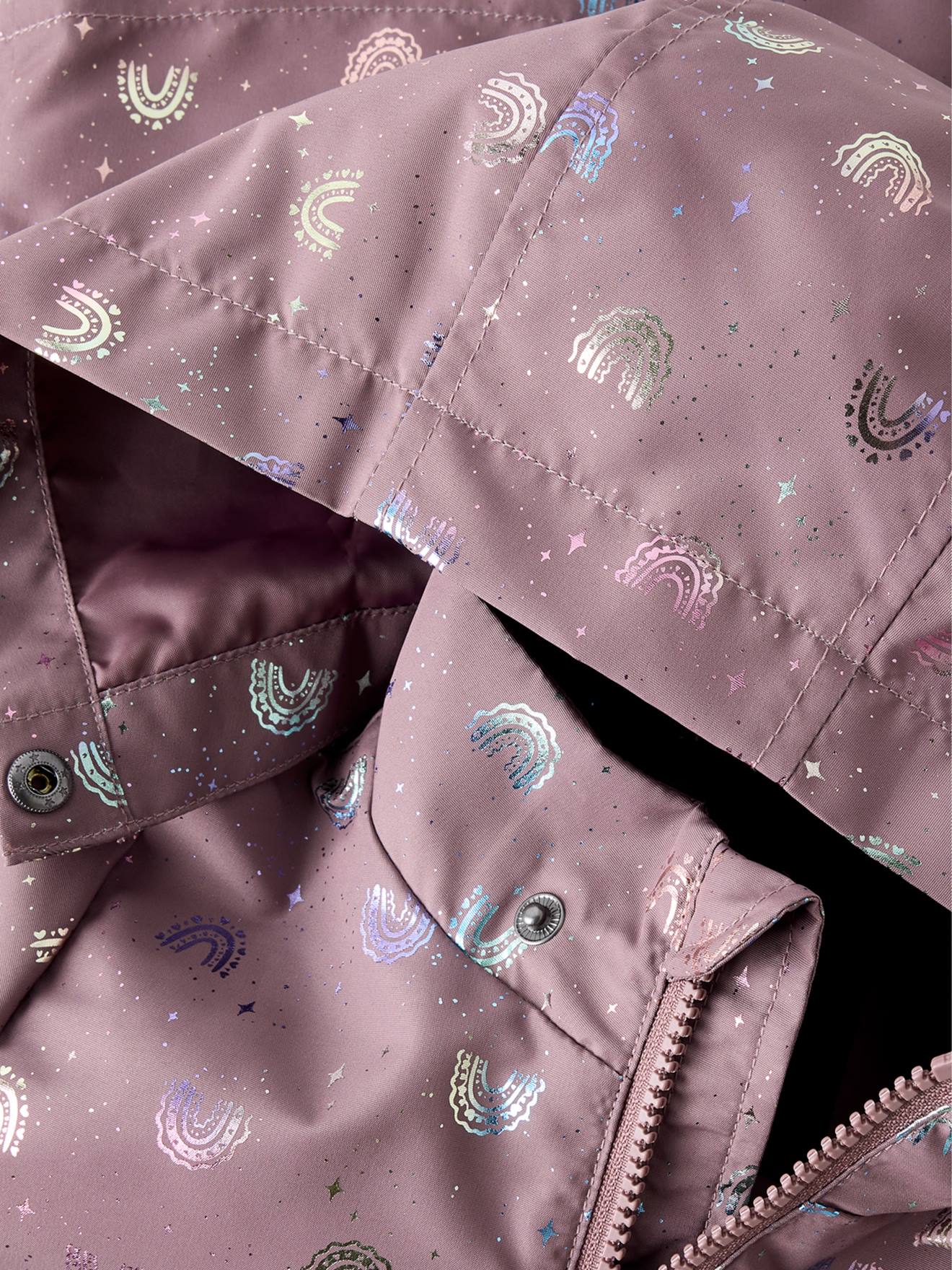 Thumbnail - Regenjacke mit Reflektor-Regenbögen Mädchen NAME IT