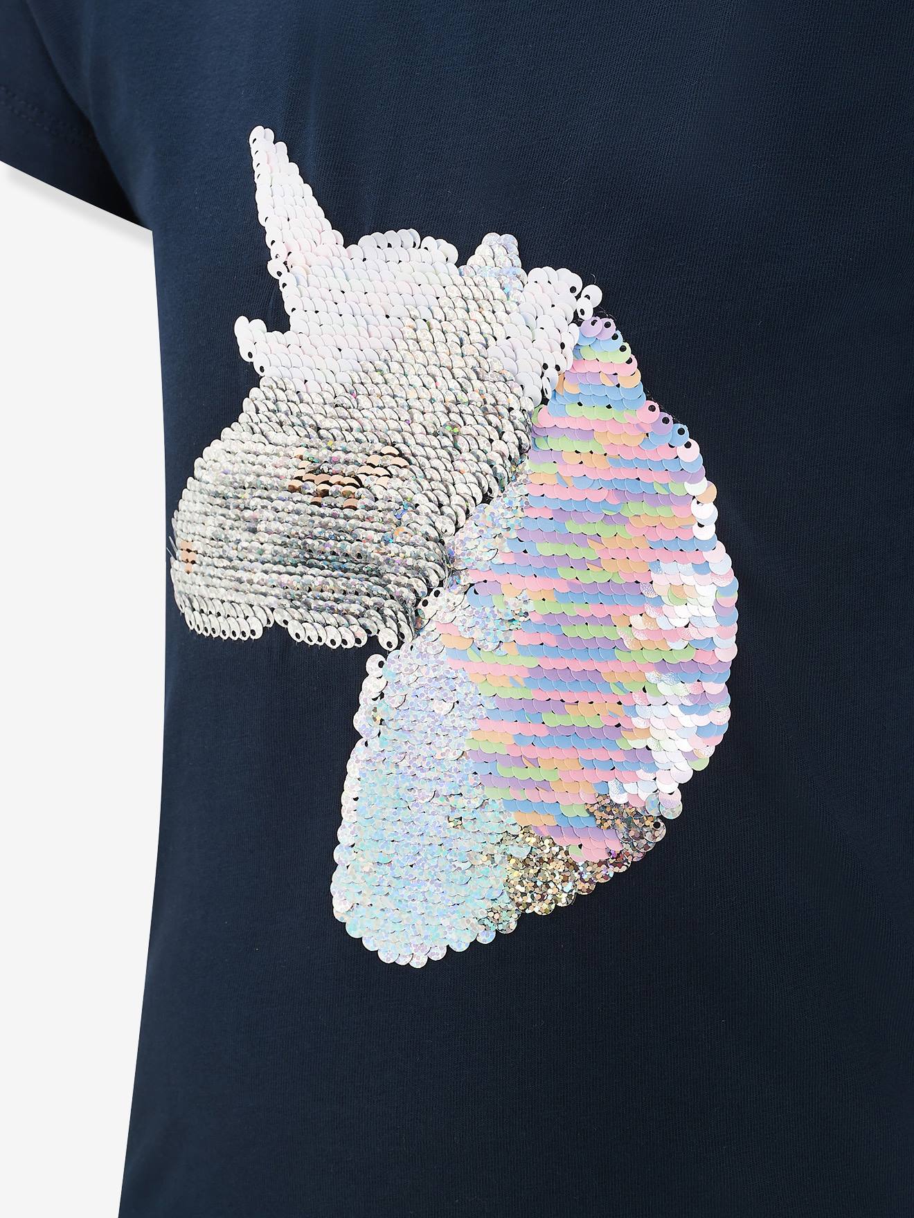 Thumbnail - T-Shirt mit Pailletten-Einhorn Mädchen Happy Girls