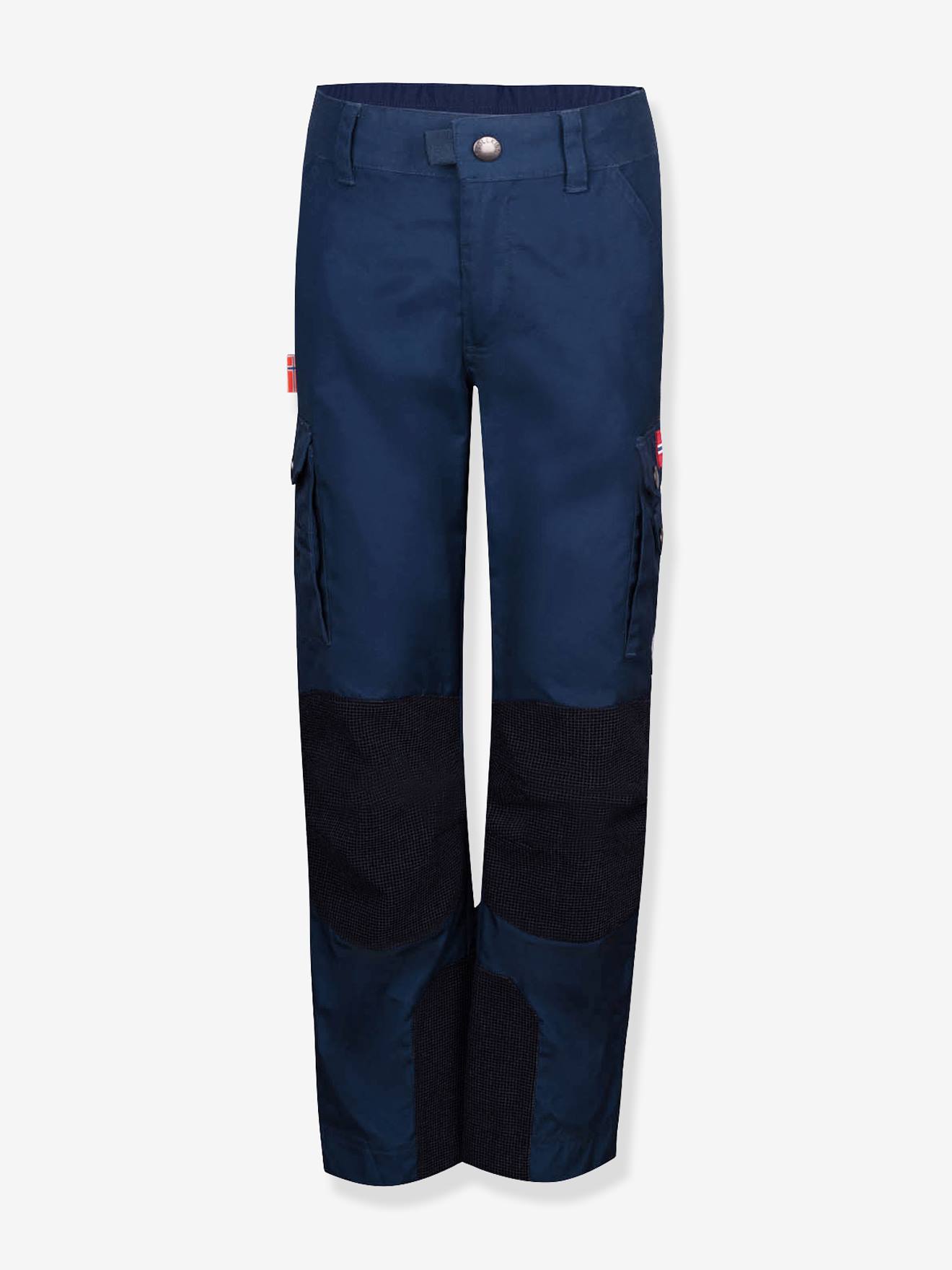 Hose mit Verstärkungen Kinder HAMMERDALEN, Bundweite verstellbar TROLLKIDS blau Gr. 122