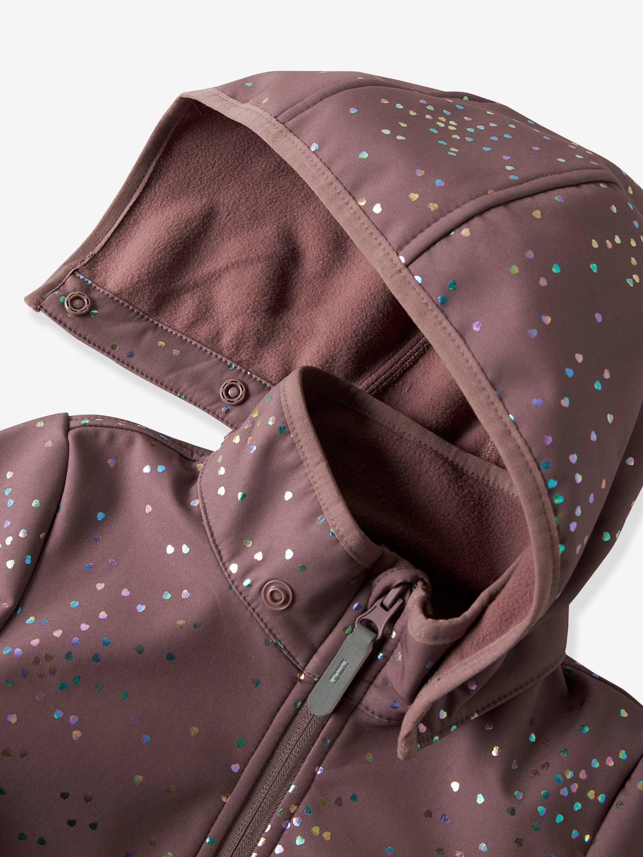 Thumbnail - Softshelljacke mit Glitzer und Kapuze Mädchen NAME IT