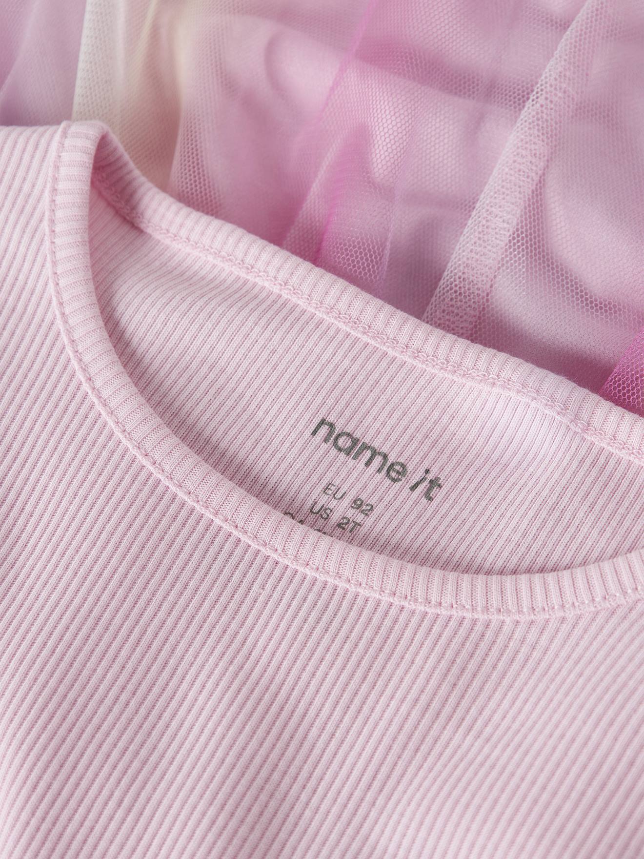 Thumbnail - Kleid Langarm mit Tüllrock Mädchen NAME IT pastell