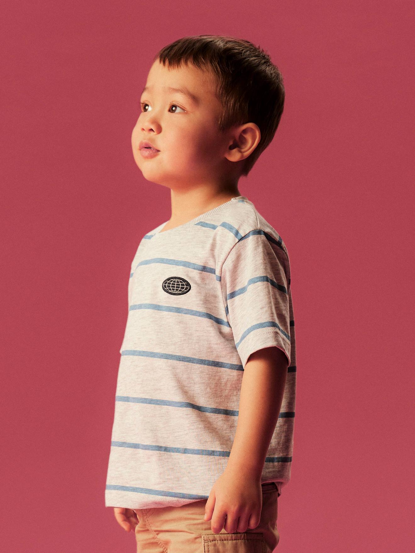 Thumbnail - T-Shirt Jungen Streifen Logo NAME IT