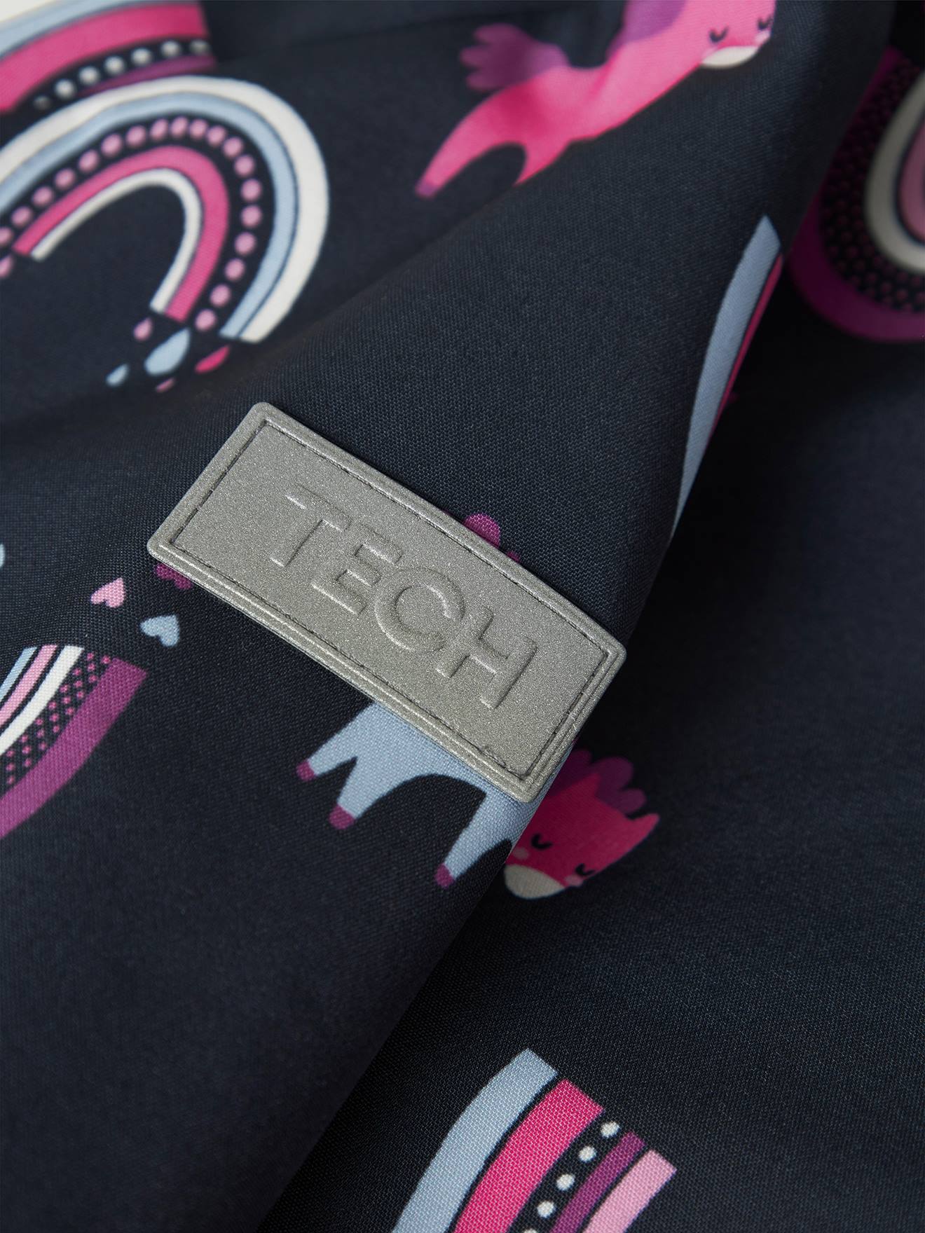 Thumbnail - Softshelljacke mit Regenbogen Kapuze Mädchen NAME IT